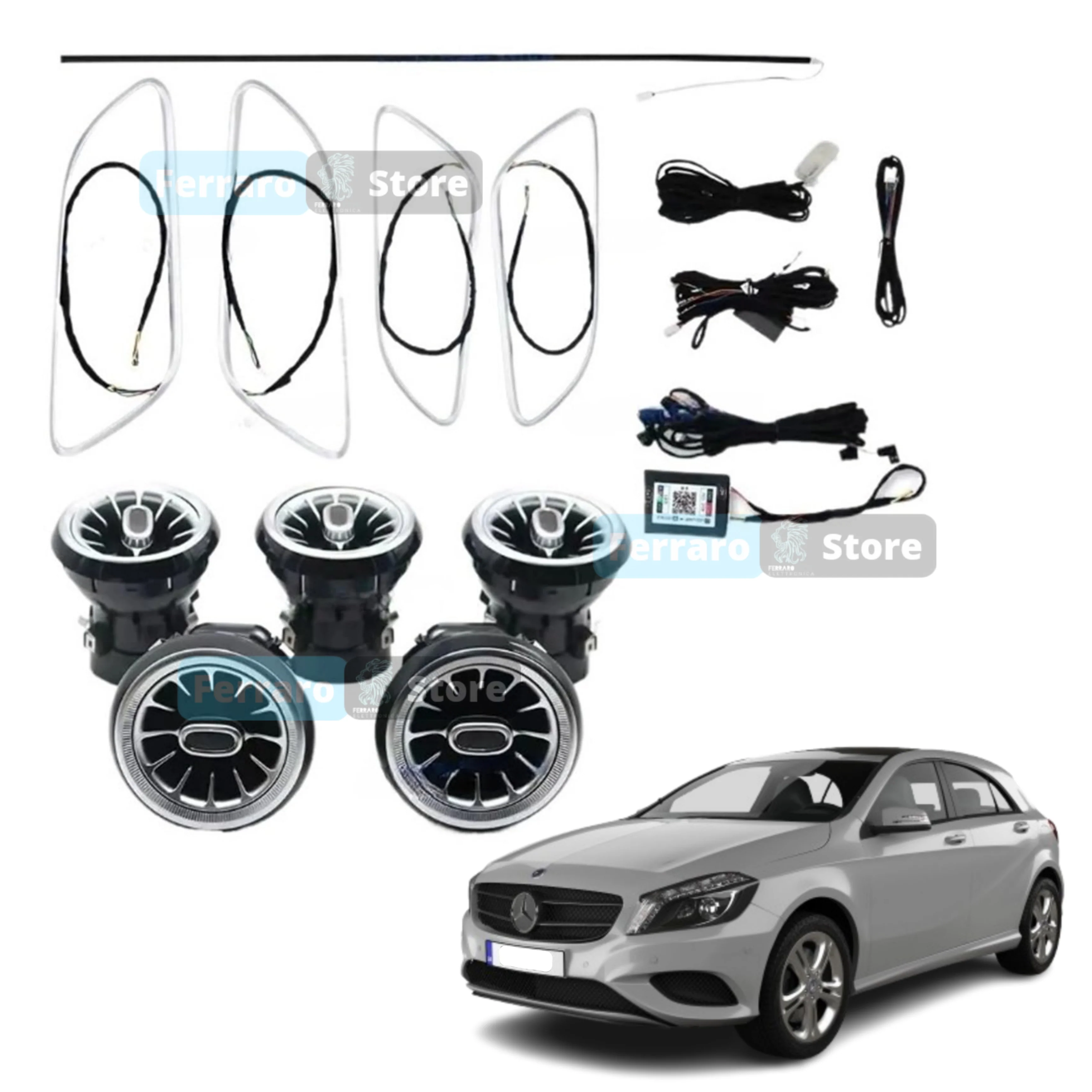 Ambient Light per Mercedes Classe A w176, GLA x156, CLA c117, 256 Colori, APP - Image 4