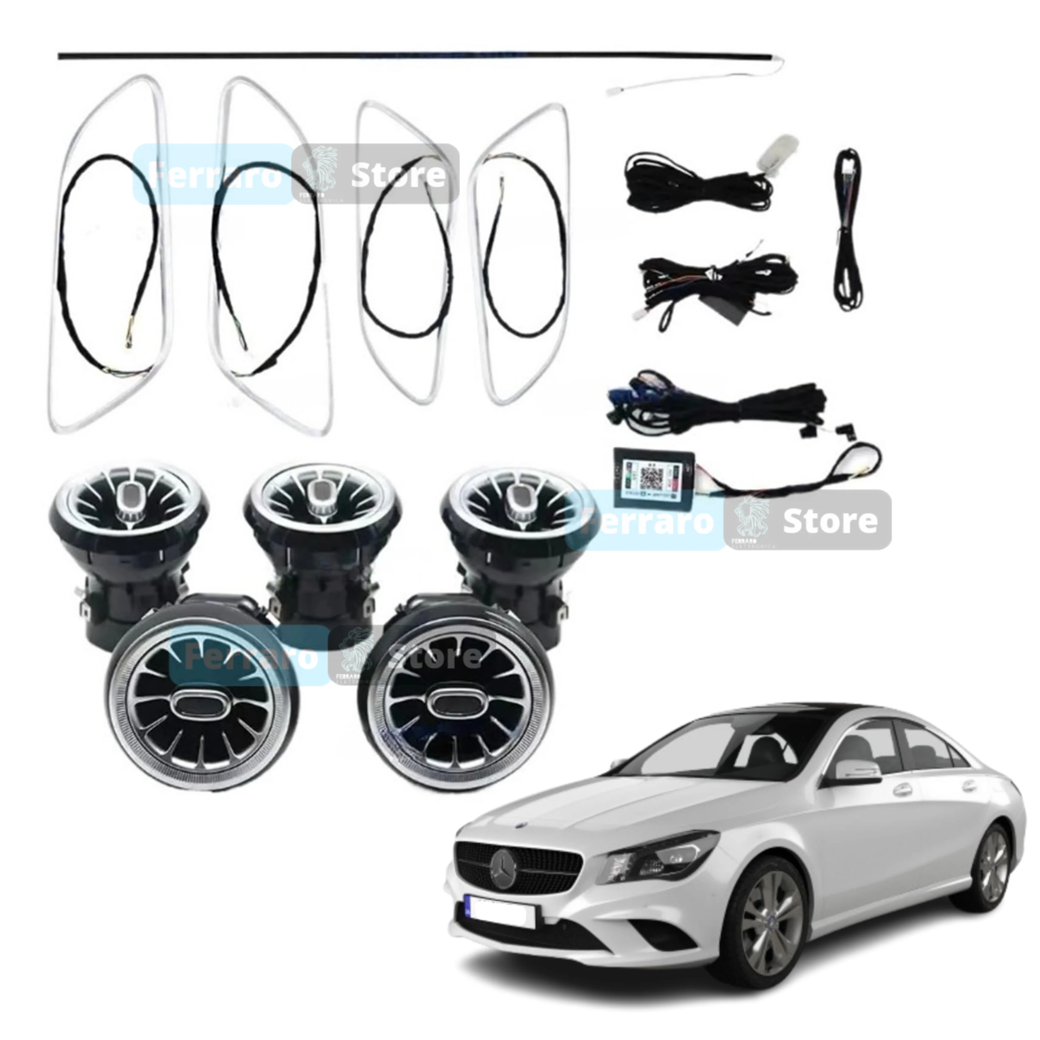 Ambient Light per Mercedes Classe A w176, GLA x156, CLA c117, 256 Colori, APP - Image 7