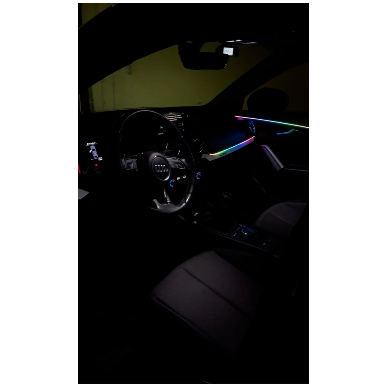 Ambient Light per Audi Q2 (2016-2024) Universale, Luci Ambiente con Comando da App, RGB Led, Led Dinamico - Image 2
