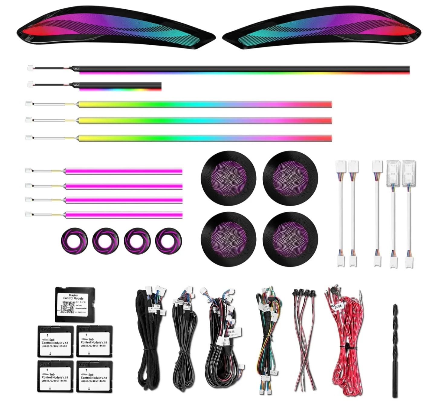 (PRENOTA) Ambient Light per BMW Serie 4 M4 F82/F83/F32/F33, 256 Colori, APP - Image 4