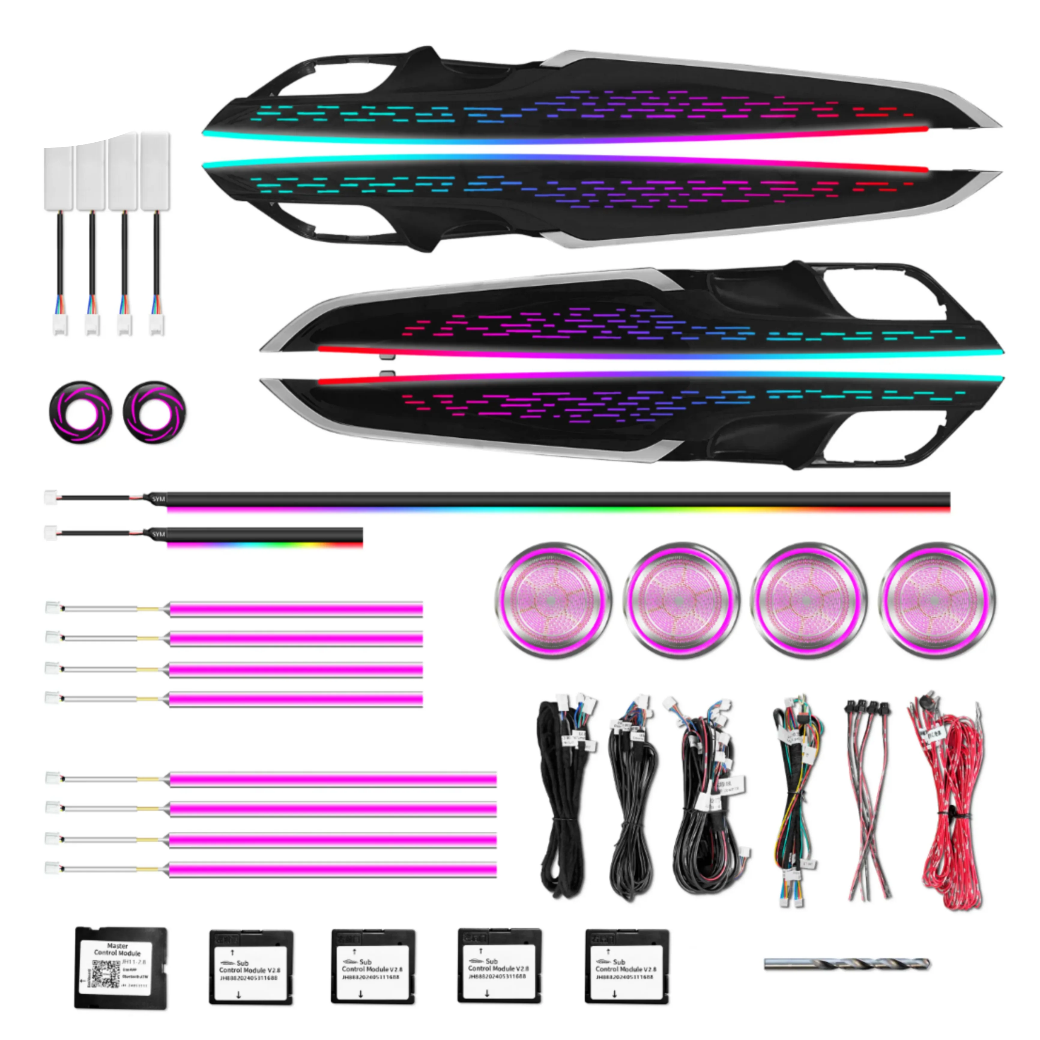 (PRENOTA) Ambient Light per BMW X5, X6 F15, F16, 256 Colori, APP - Image 5