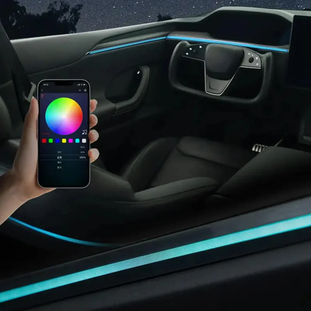 (PRENOTA) Ambient Light per Tesla Model X (2022+), 256 Colori, APP - Image 2