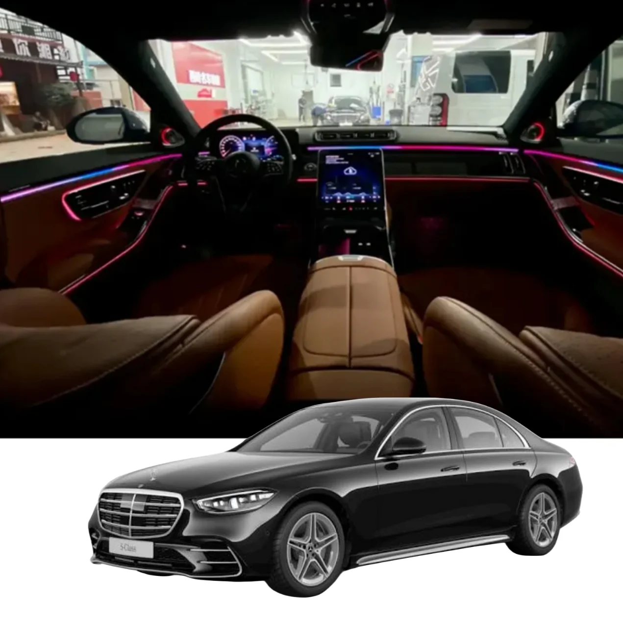 (PRENOTA) Ambient Light Tweeter per Mercedes Benz Classe S W223, 256 Colori, APP