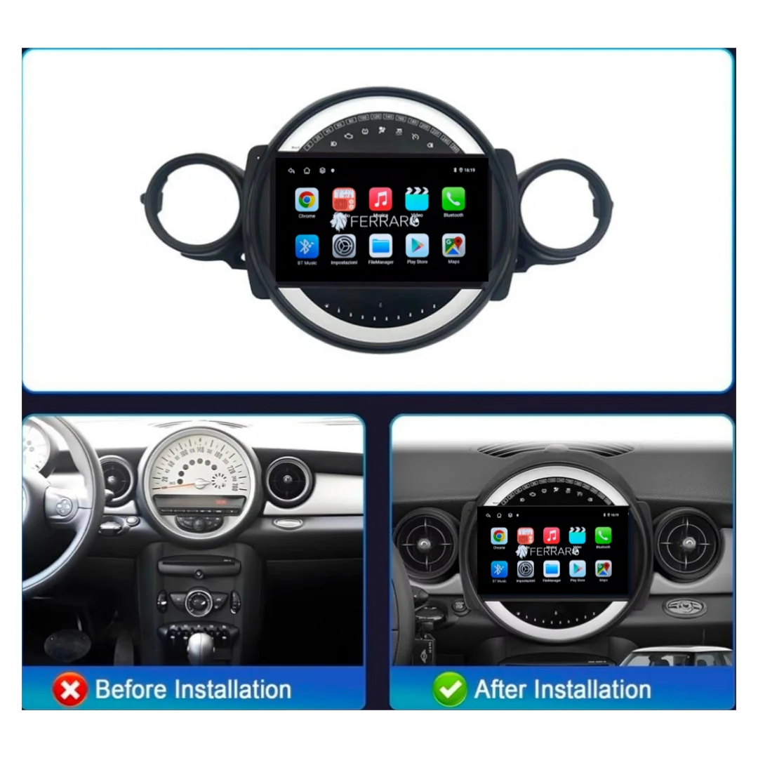 Autoradio per Mini Cooper R51, R56, R57, R58, R60, R61 9" (2007-2014) Android, Bluetooth, CarPlay | Android Auto | 2GB/4GB/6GB/8GB Ram - Image 5