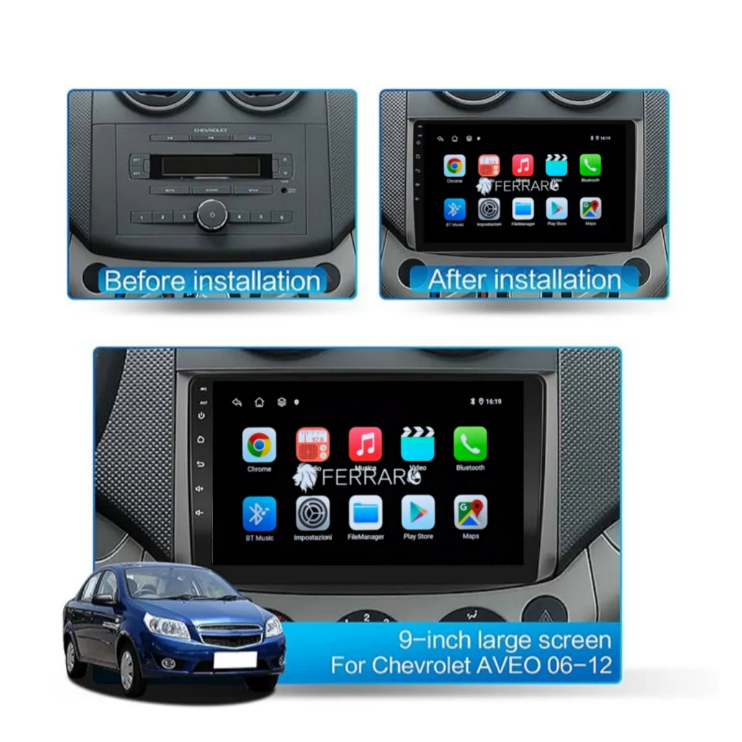 Autoradio per Chrevolet Aveo 9"  (2007-2011) Android, Bluetooth, CarPlay, Android Auto, 2GB/4GB/6GB/8GB Ram - Image 4