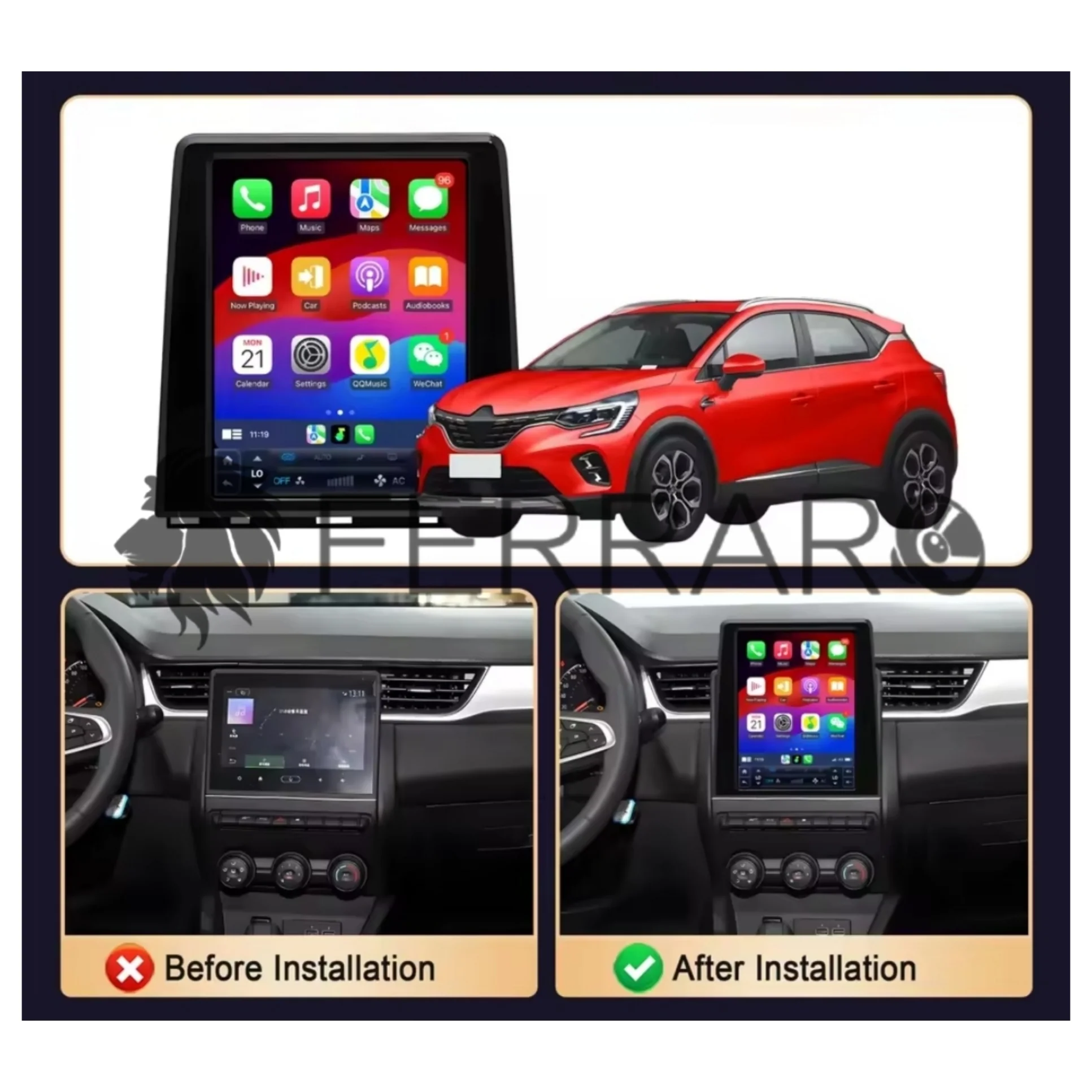 Autoradio per Clio 5ª 9.7" (2019-2023) Android, Bluetooth, CarPlay, Android Auto, 4GB/8GB Ram - Image 3