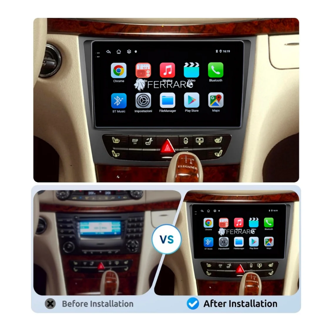(PRENOTA) Autoradio per Mercedes CLS, C219 (2004-2010) 9" 2K, Android, Bluetooth, CarPlay, Android Auto, 12/256GB Ram - Image 4