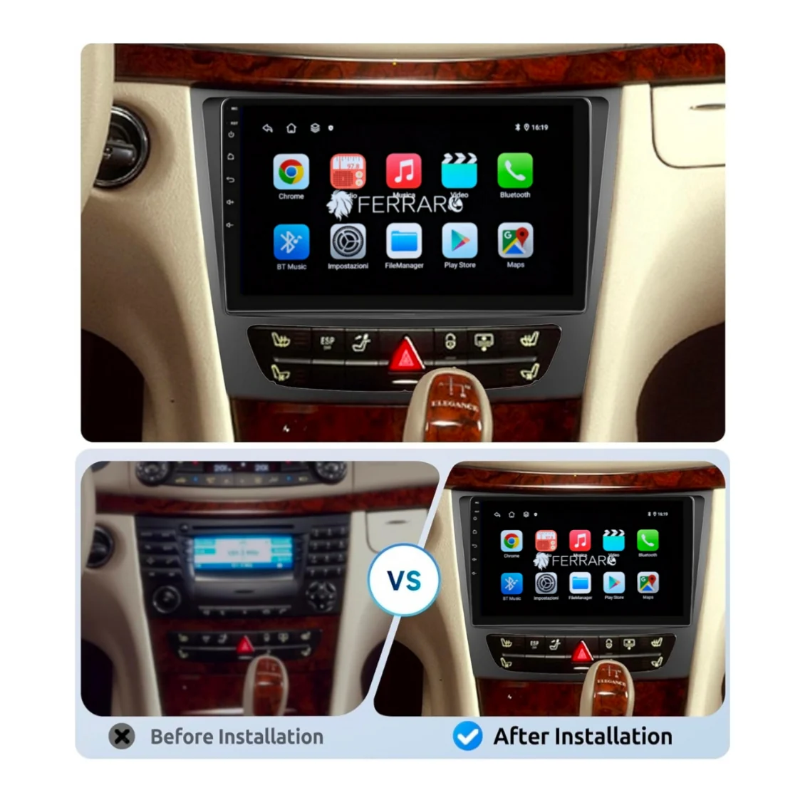 (PRENOTA) Autoradio per Mercedes CLS, C219 (2004-2010) 9" Android, Bluetooth, CarPlay, Android Auto, 2GB/4GB/6GB/8GB Ram - Image 4