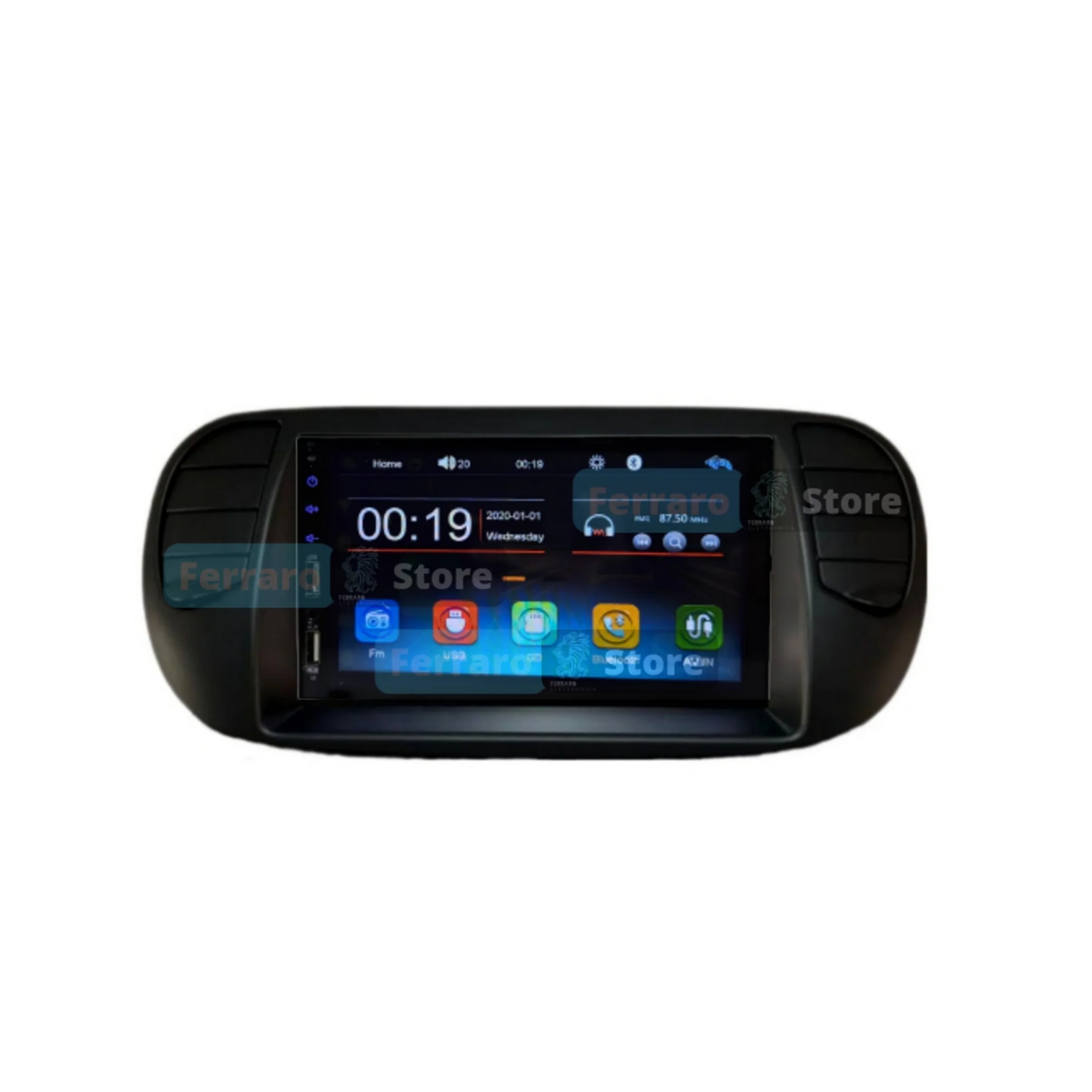 Autoradio per Fiat 500s 7" (2007-201) Bluetooth, Radio, USB, CarPlay, Android Auto