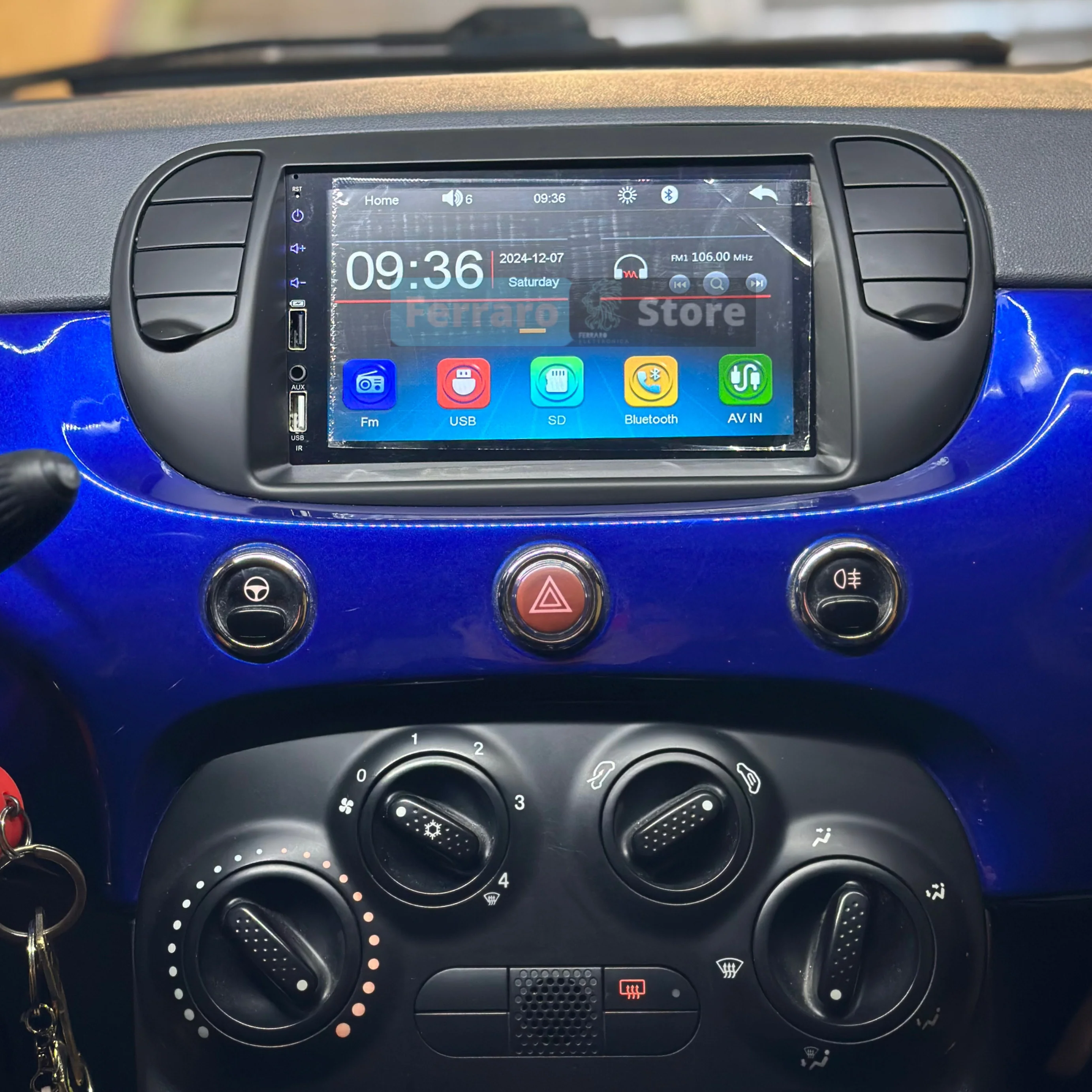 Autoradio per Fiat 500s 7" (2007-201) Bluetooth, Radio, USB, CarPlay, Android Auto - Image 3