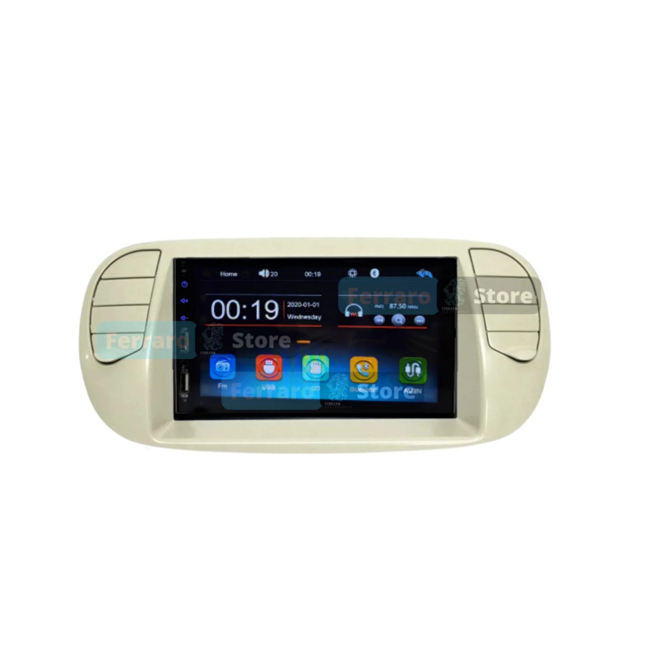 Autoradio per Fiat 500s 7" (2007-201) Bluetooth, Radio, USB, CarPlay, Android Auto - Image 5
