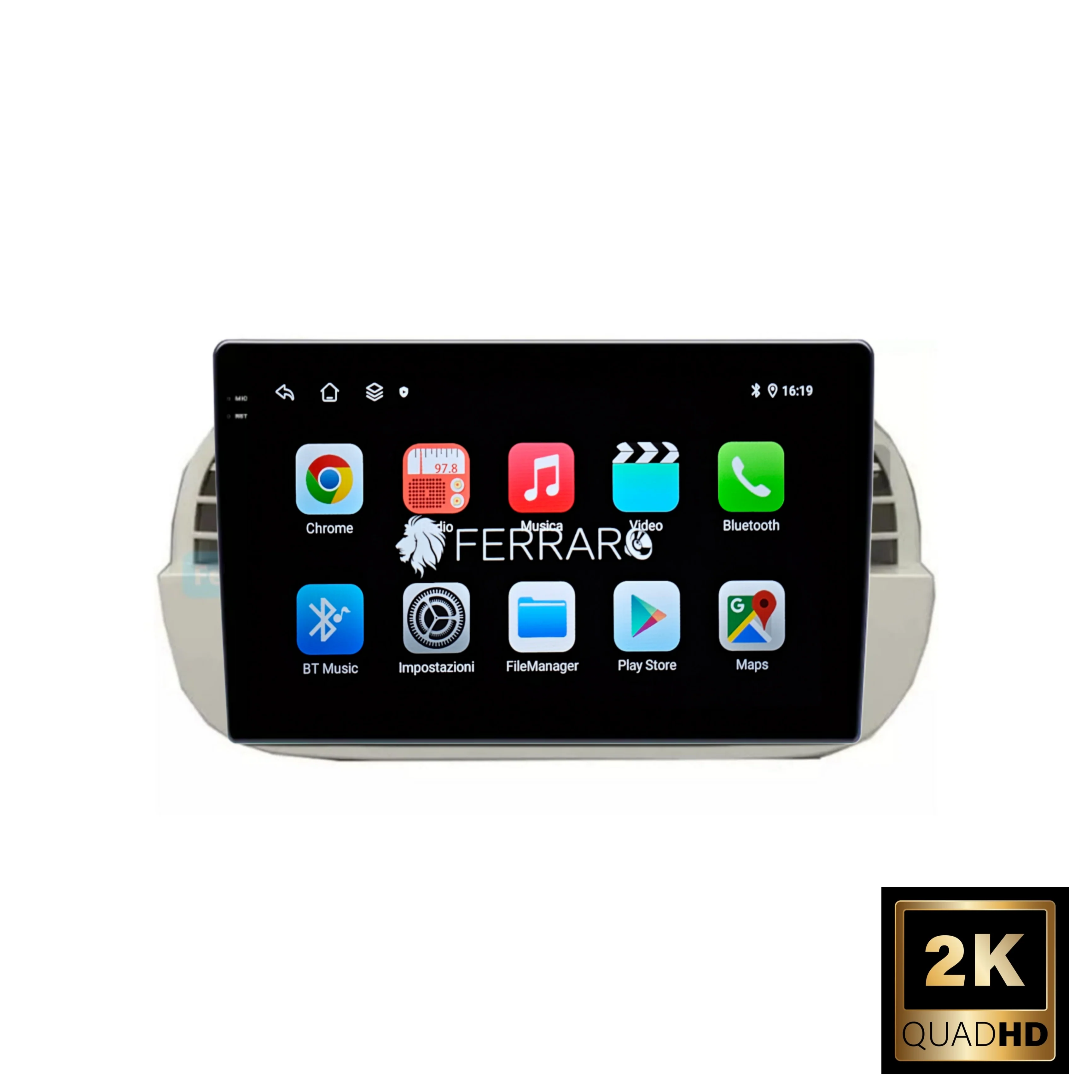 Autoradio per FIAT 500s 9" 2K | 2007-2014 | Android | Bluetooth | CarPlay | Android Auto | 12/256GB Ram - Image 3