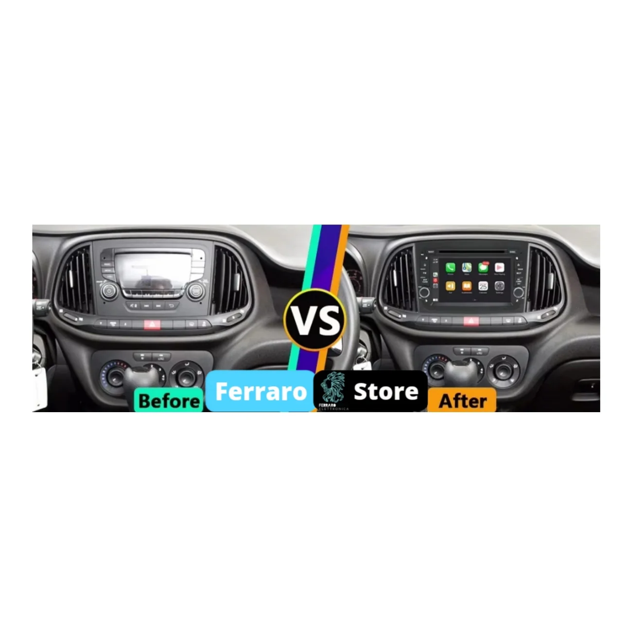 (PRENOTA) Autoradio per Fiat Doblo 7" (2015-2023) Android, Bluetooth, CarPlay, Android Auto, 4GB/8GB Ram - Image 2