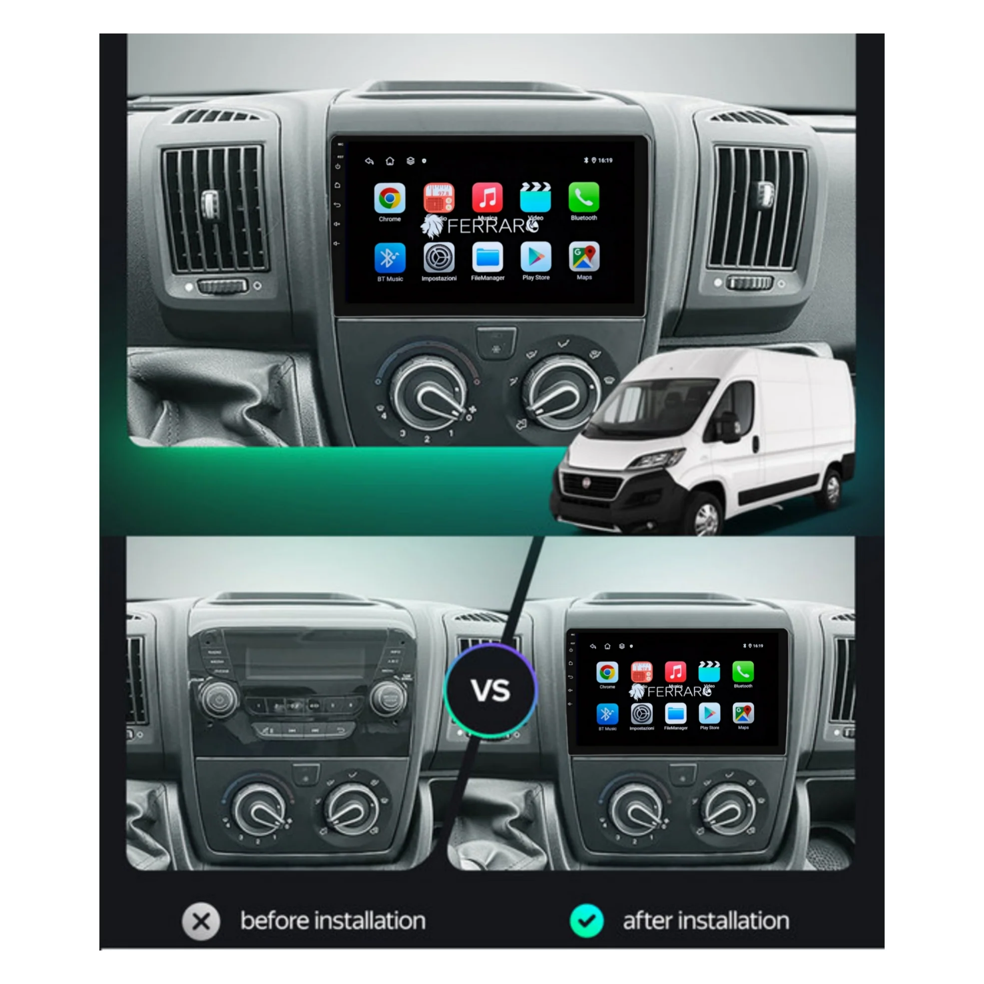 Autoradio per Fiat Ducato (2021+) 9" Android, Bluetooth, CarPlay, Android Auto, 2GB/4GB/6GB/8GB Ram - Image 5