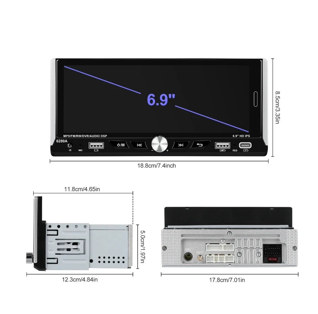 Autoradio per Ford Ka 6.9" (2008-2016) Android, Bluetooth, CarPlay, Android Auto, 2/32GB Ram - Image 3