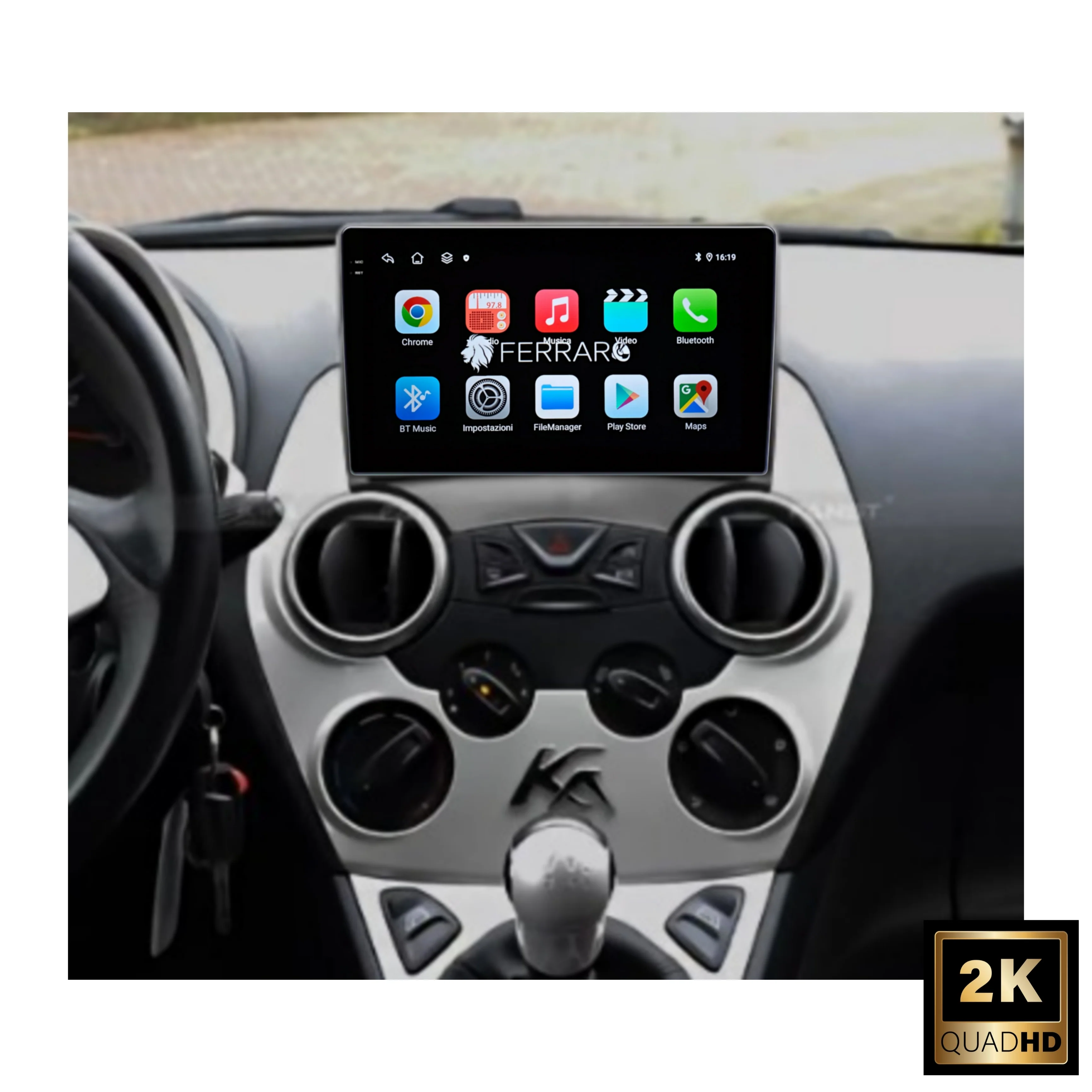 Autoradio per Ford Ka 9" 2K | 2008-2016 | Android | Bluetooth | CarPlay | Android Auto | 12/256GB Ram - Image 4