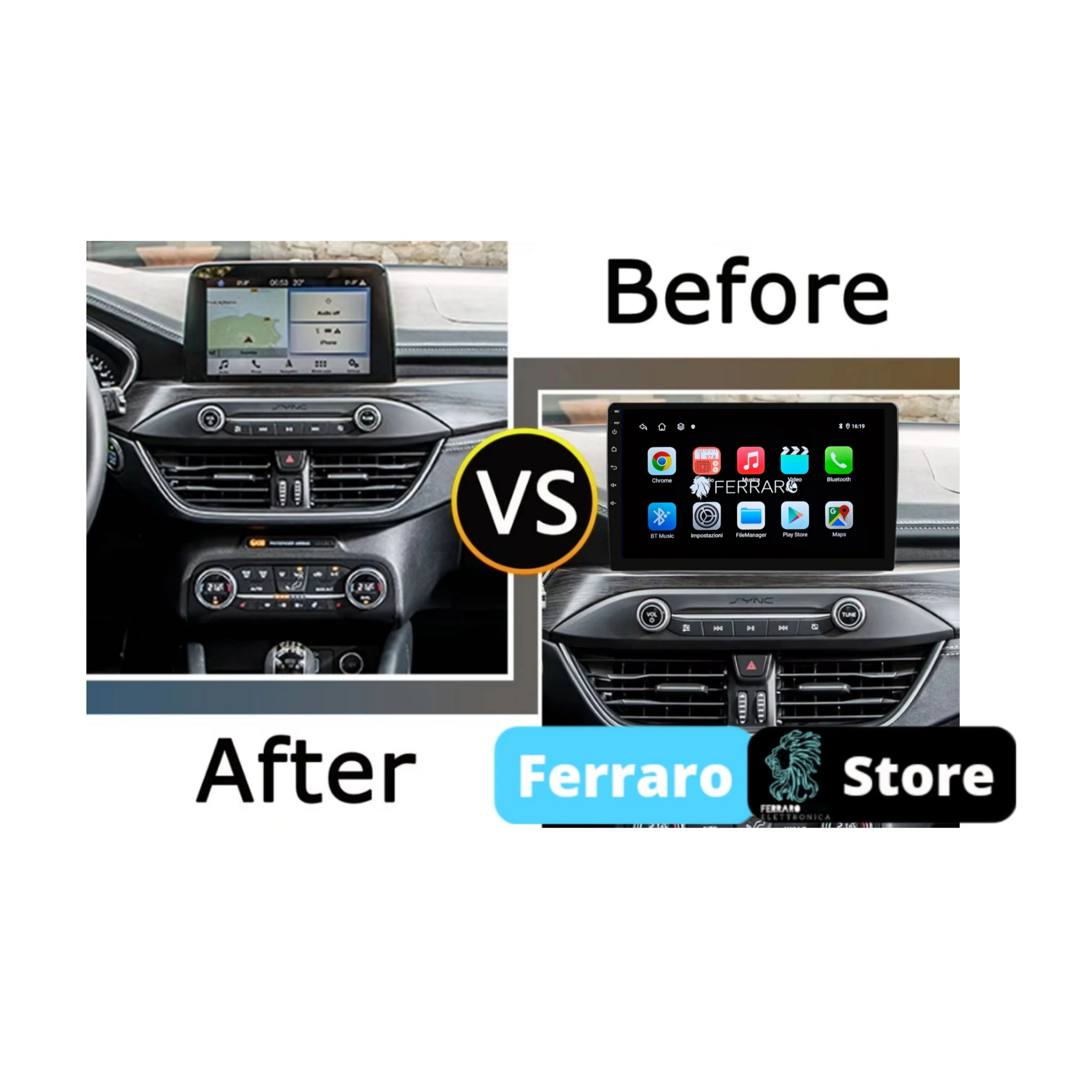 Autoradio per Ford Focus 4 10.1" (2018-2022) Android, Bluetooth, CarPlay, Android Auto, 2GB/4GB/8GB Ram - Image 3