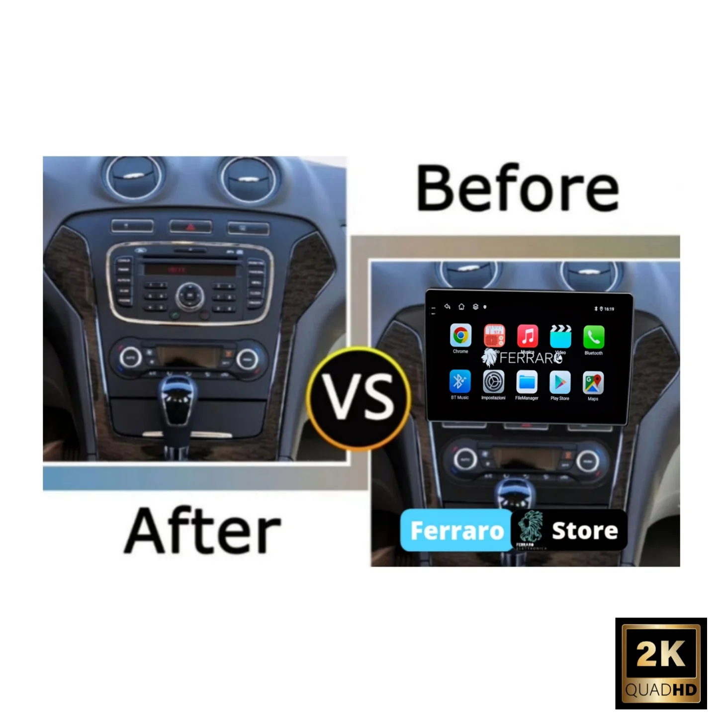 Autoradio per Ford Mondeo 4 10.1" 2K | 2010-2014 | Android | Bluetooth | CarPlay | Android Auto | 4/64GB Ram - Image 3