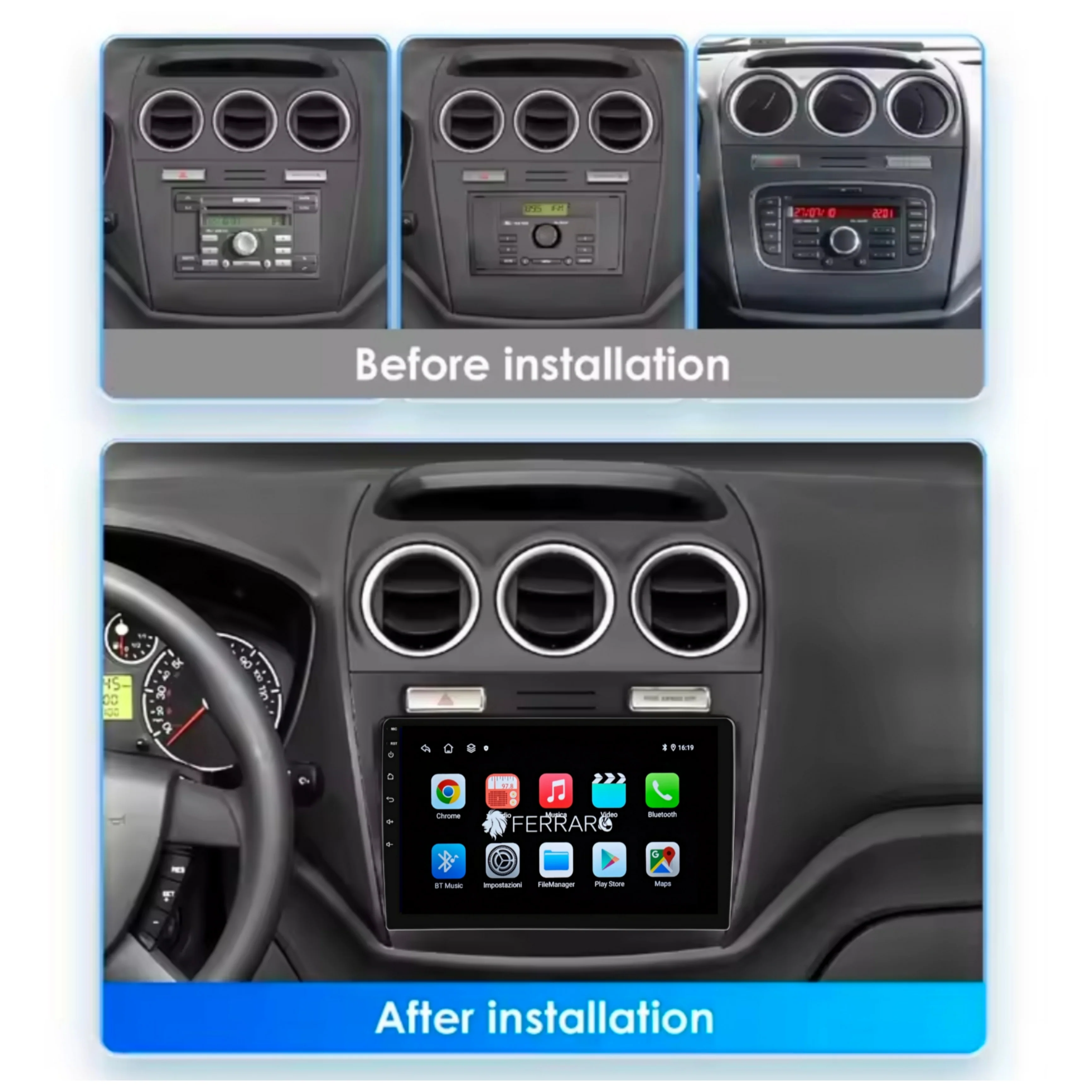 Autoradio per Ford Transit MK7 9" | 2006-2013 | Android | Bluetooth | CarPlay | Android Auto | 2GB/4GB/6GB/8GB Ram - Image 3