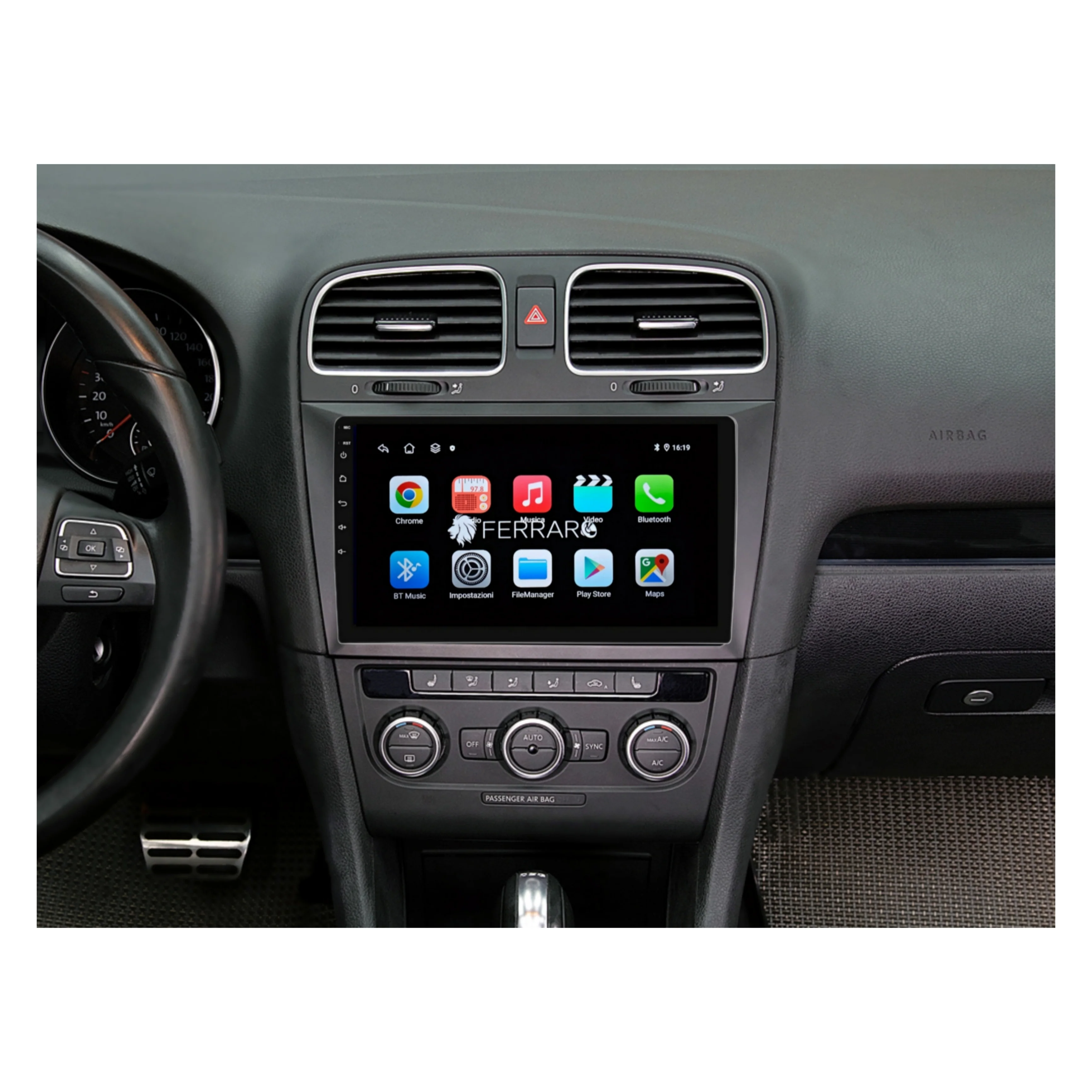 Autoradio per Volkswagen Golf MK6 9" (2008-2012) Android, Bluetooth,  CarPlay, Android Auto, 2GB/4GB/6GB/8GB Ram - Image 5