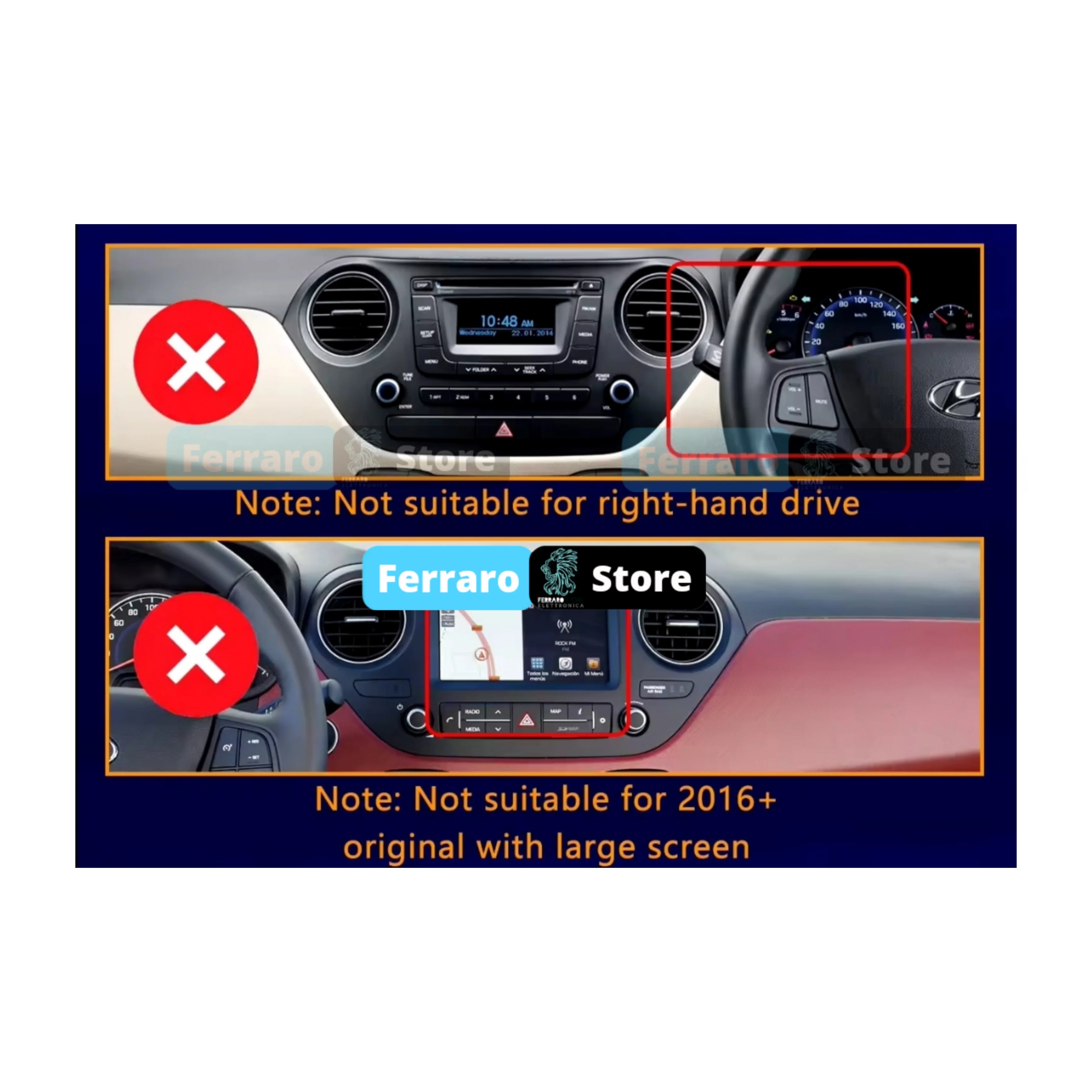 (PRENOTA) Autoradio per Hyundai Grand i10 7" (2013-2019) Android, Bluetooth, CarPlay, Android Auto, 4GB/8GB Ram - Image 3