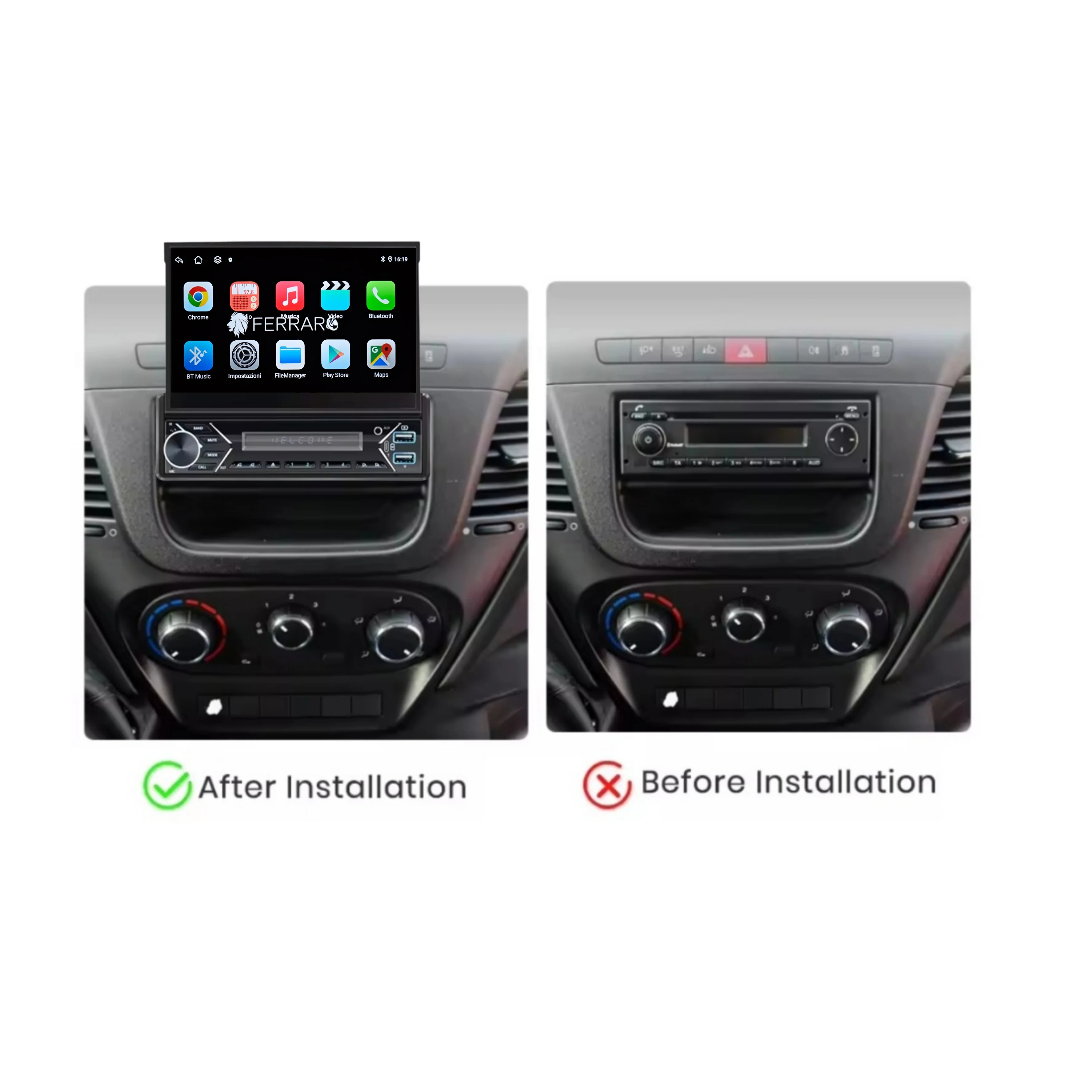Autoradio per Iveco Daily 7" | 2013-2021 | Android | Motorizzato | Bluetooth | CarPlay | Android Auto | 2/32GB Ram - Image 3