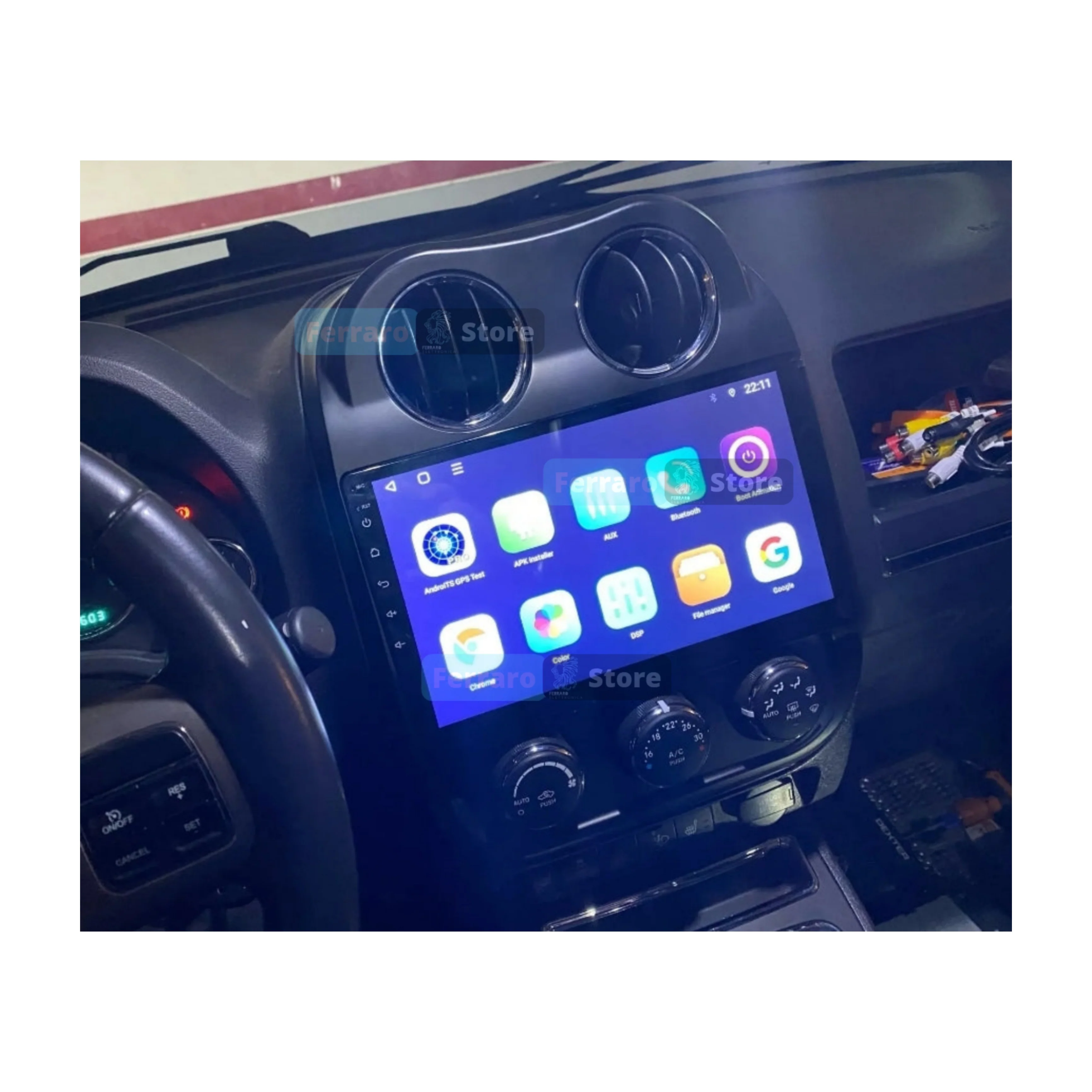 Autoradio per Jeep Compass Patriot 9" (2011-2017) Android, Bluetooth, CarPlay, Android Auto,  2GB,4GB,6GB,8GB Ram - Image 3