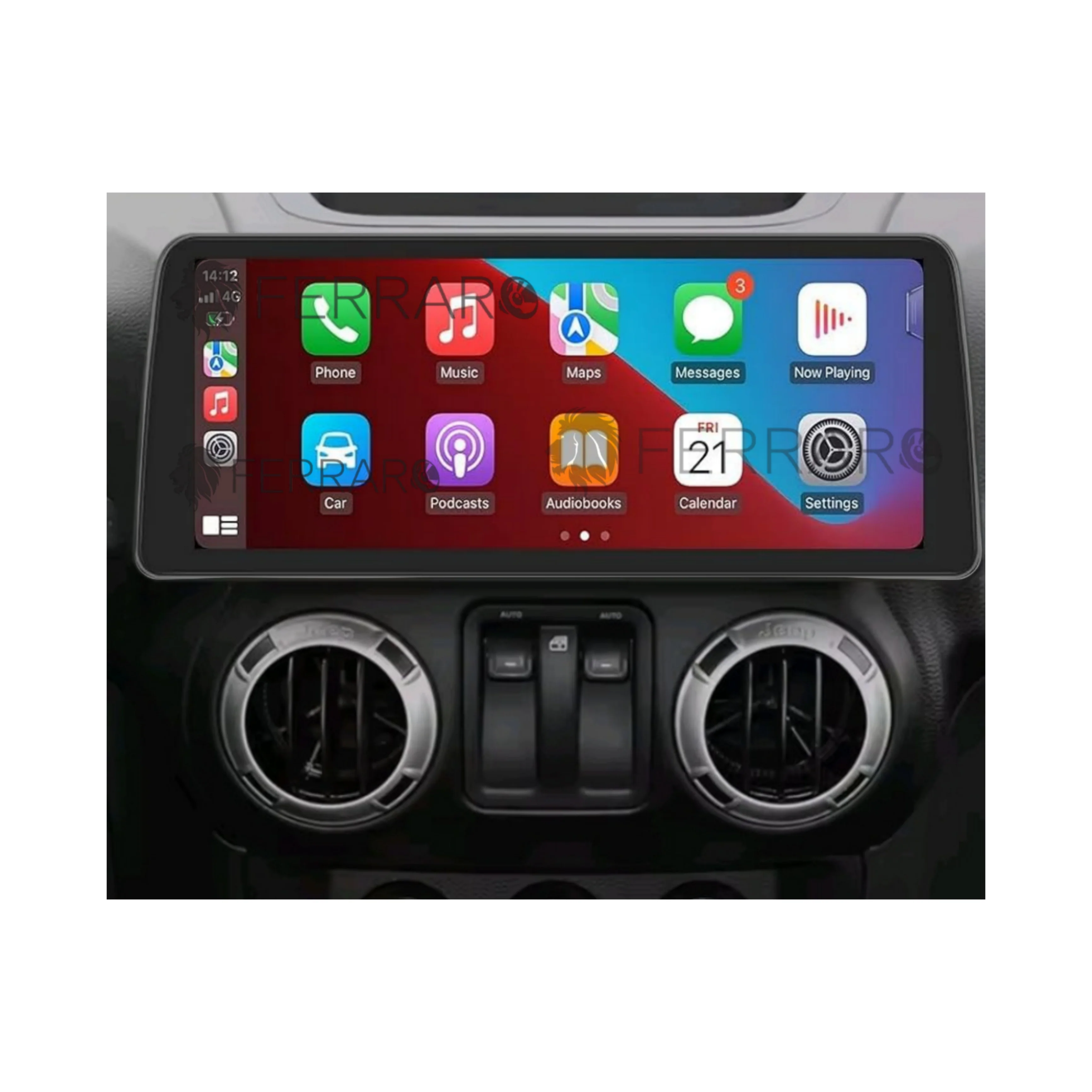 (PRENOTA) Autoradio per Jeep Wrangler 3 JK 12.3" (2010-2018) Android, Bluetooth, CarPlay, Android Auto, 4/64GB Ram - Image 2