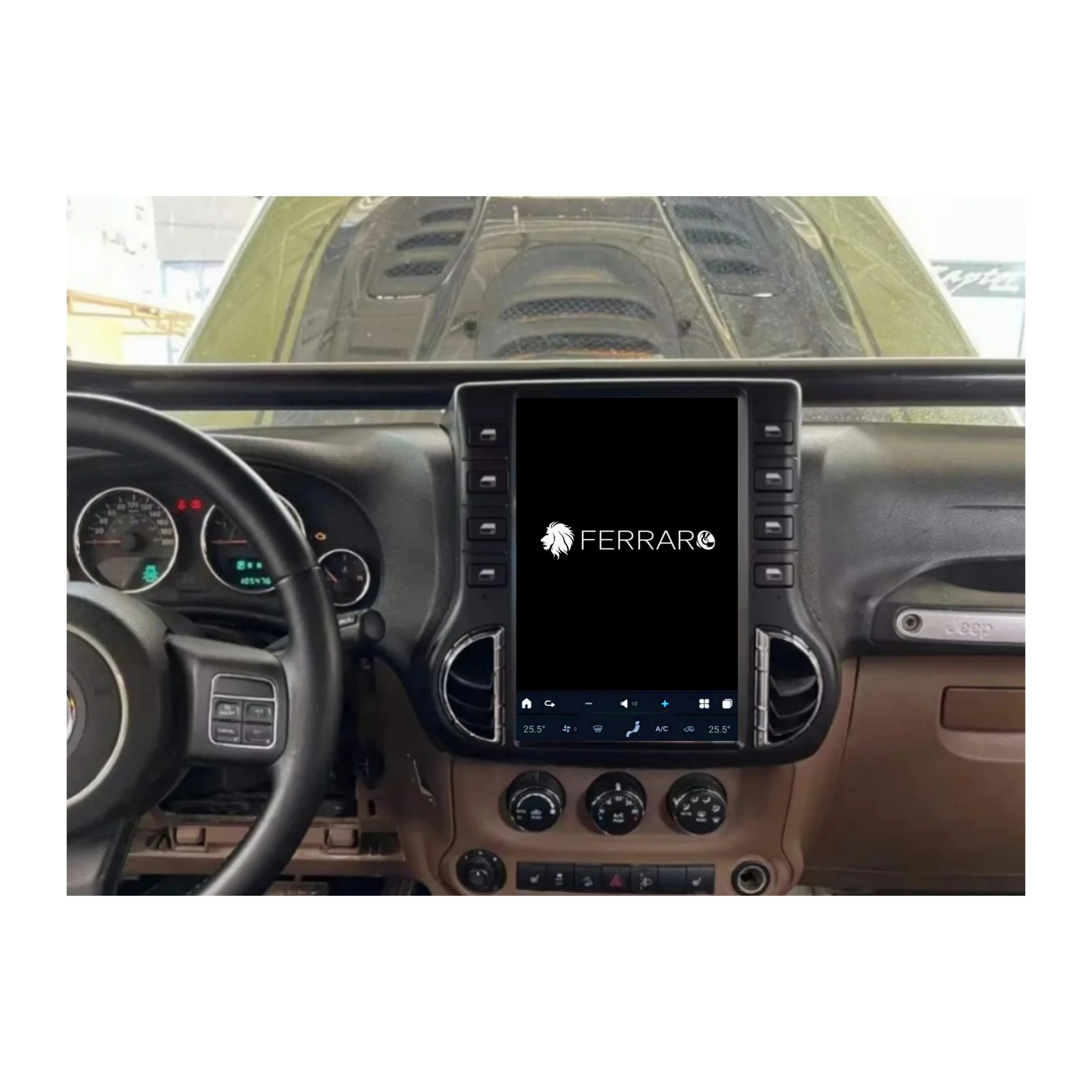 (PRENOTA) Autoradio per Jeep Wrangler 3 JK 9.7" (2010-2018) Android, Bluetooth, CarPlay, Android Auto, Modello Tesla, 4GB/8GB Ram - Image 2