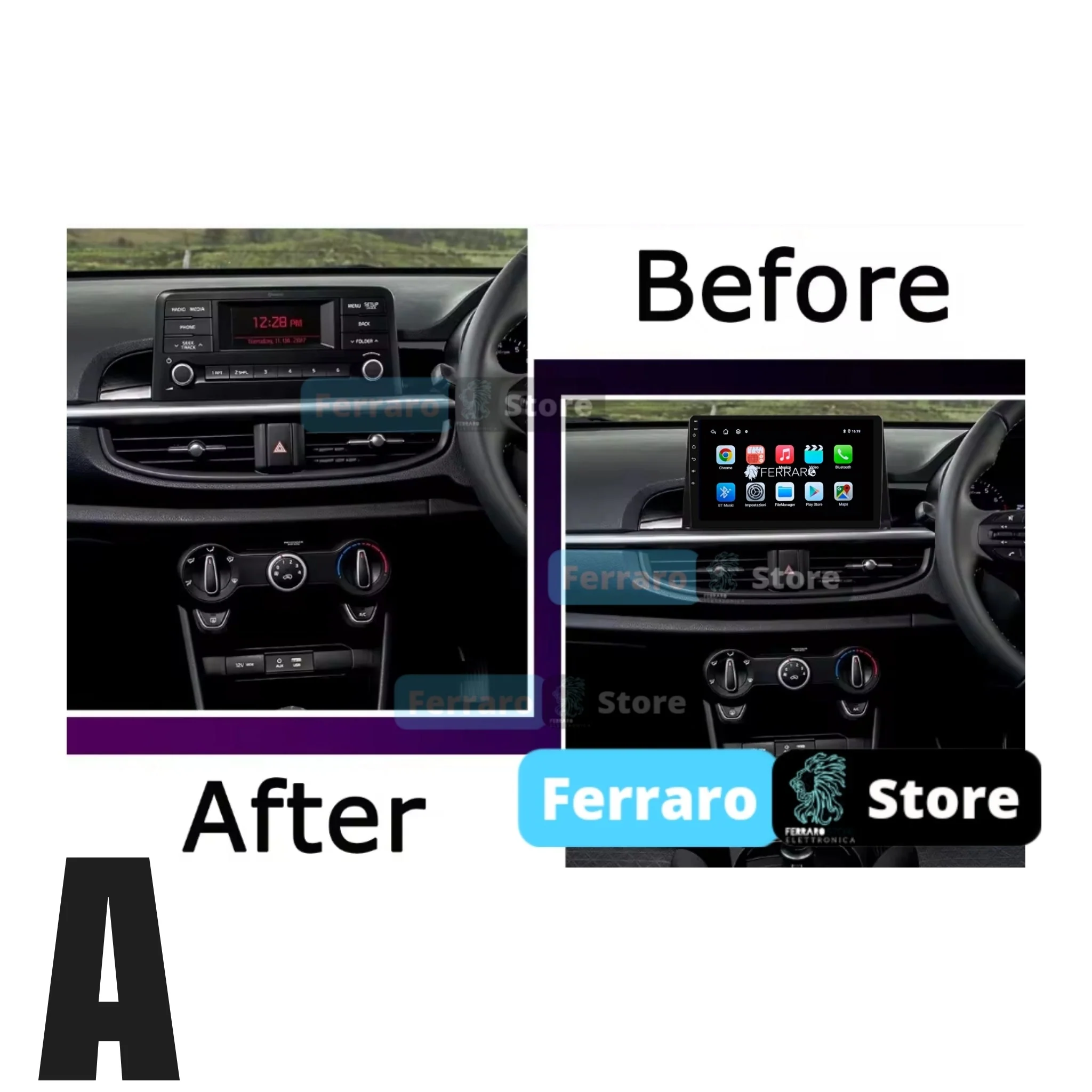 Autoradio per Kia Picanto 9" (2017-2020) Android, Bluetooth, CarPlay, Android Auto, 2GB/4GB/6GB/8GB Ram - Image 2