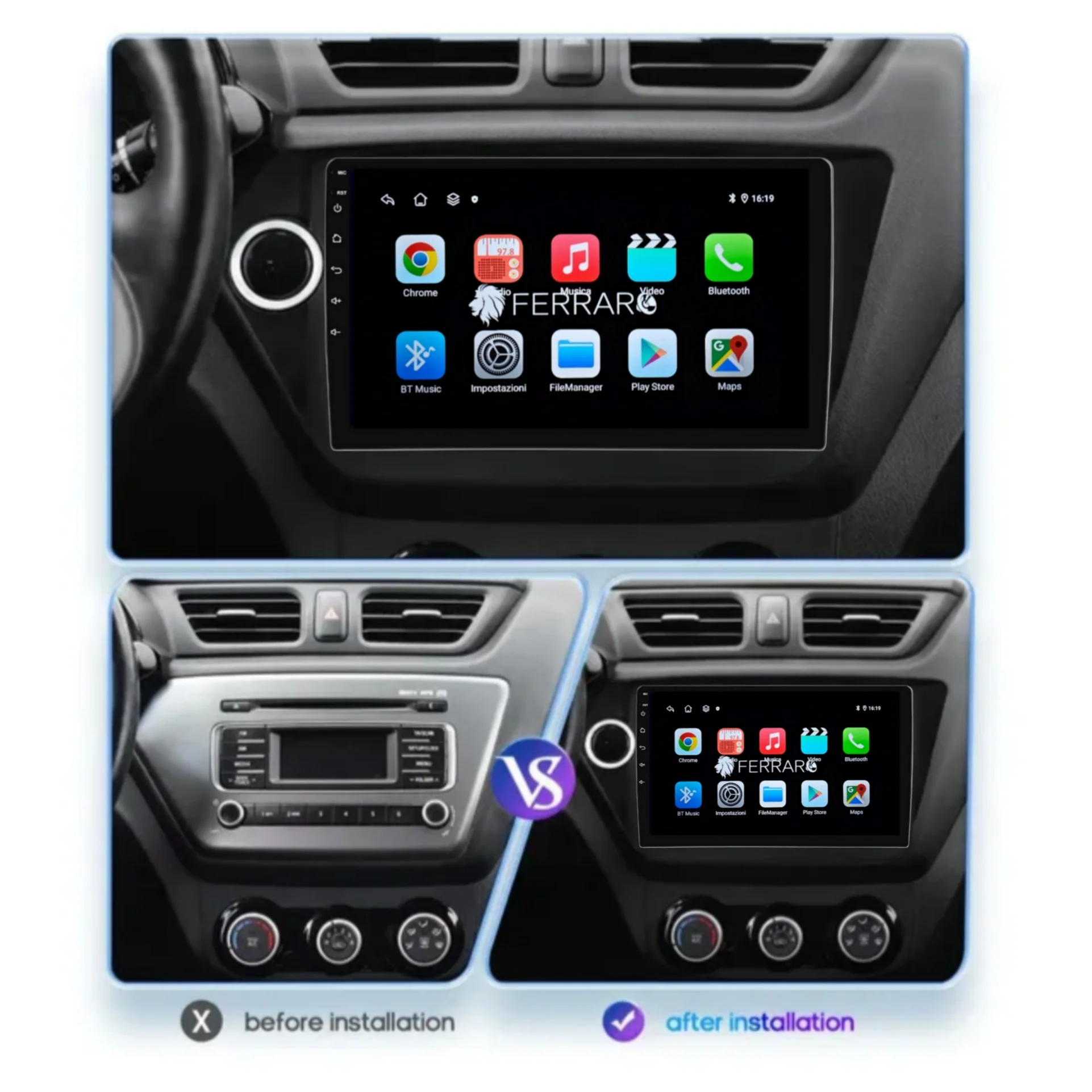 Autoradio per Kia Rio 3 9" | 2011-2016 | Android | Bluetooth | CarPlay | Android Auto | 2GB/4GB/6GB/8GB Ram - Image 4