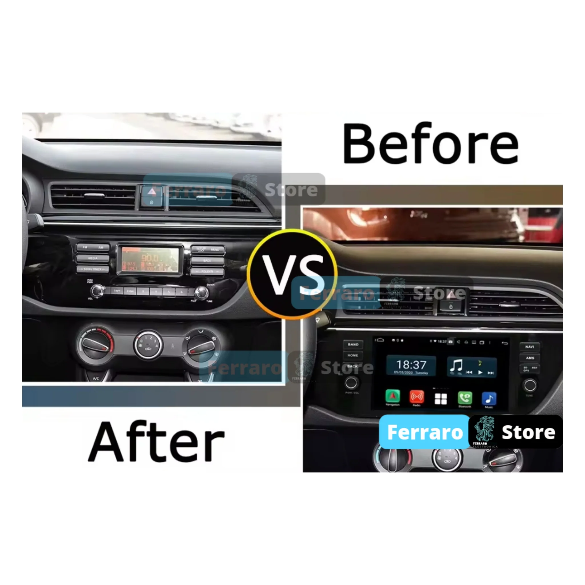 (PRENOTA) Autoradio per Kia Rio 4 YB 8" (2017-2021) Android, Bluetooth, CarPlay, Android Auto, 4GB/8GB Ram - Image 2