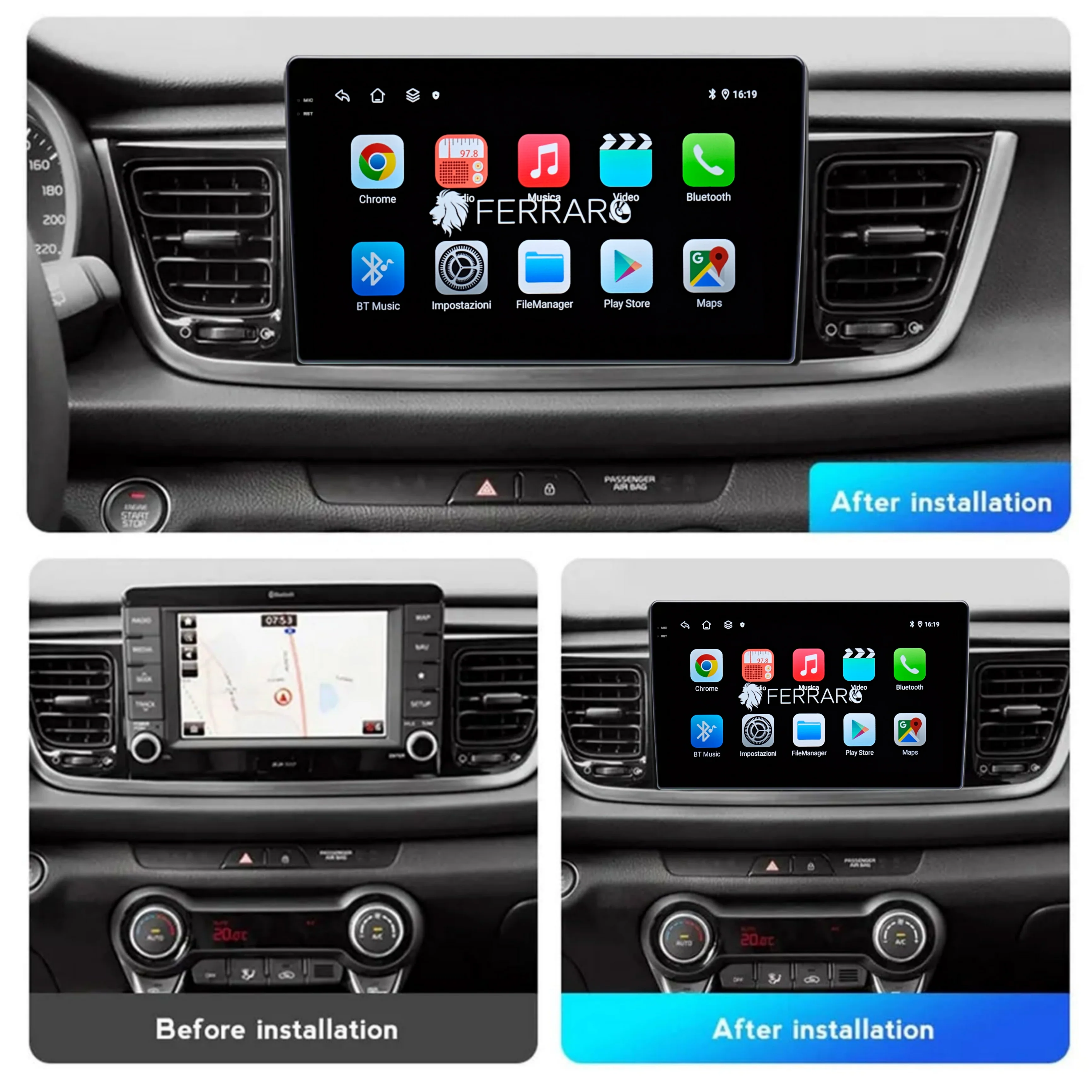 Autoradio per Kia Rio UB 9" 2K | 2015-2017 | Android | Bluetooth | CarPlay | Android Auto | 12/256GB Ram - Image 3