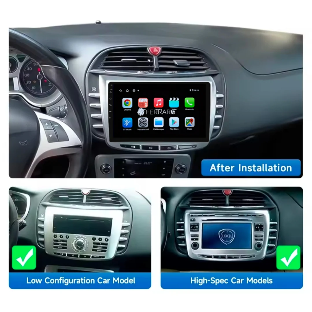 Autoradio per Lancia Delta 9" (2008-2014) Android, Bluetooth, CarPlay, Android Auto, 2GB/4GB/6GB/8GB Ram - Image 5
