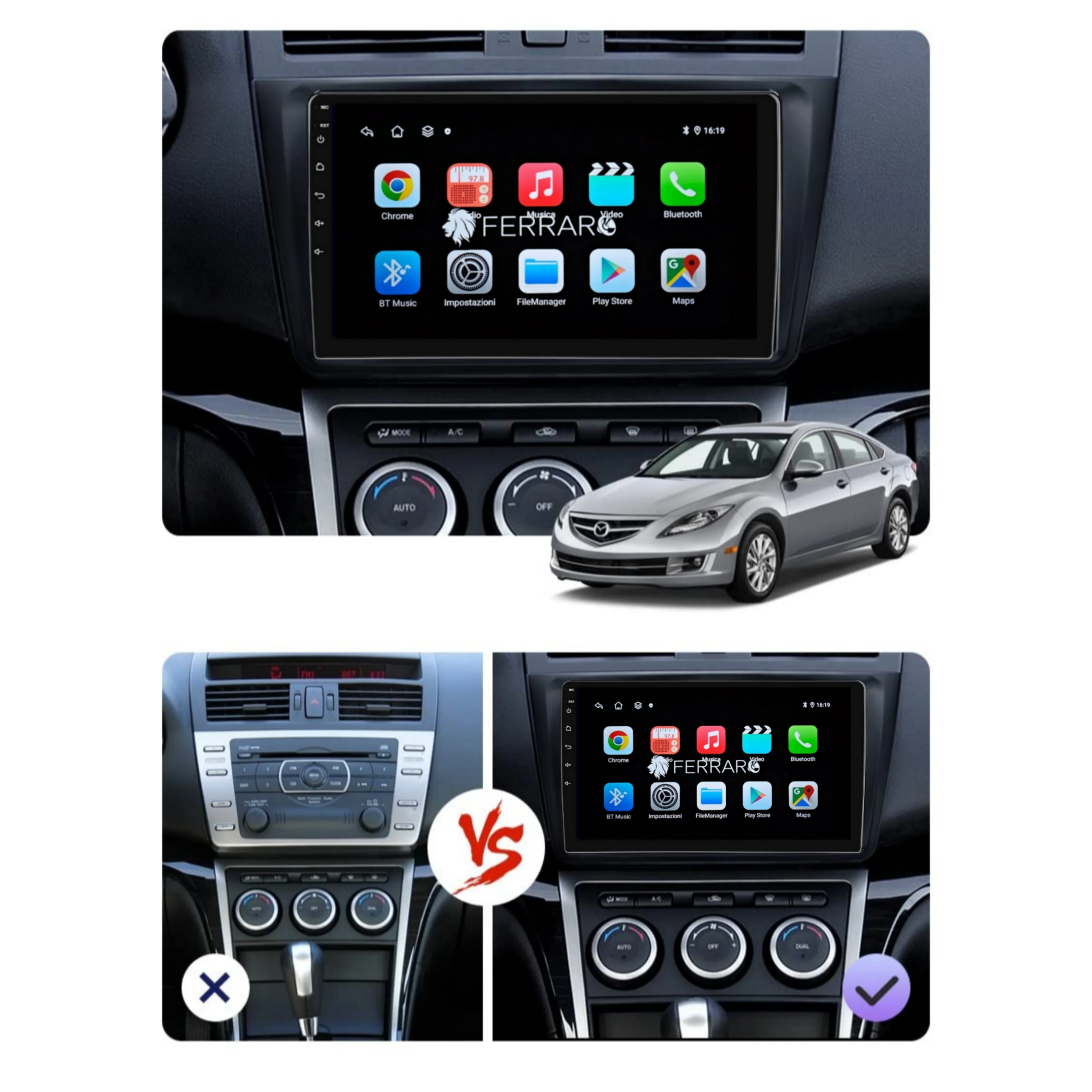 Autoradio per Mazda 6 9" | 2008-2012 | Android | Bluetooth | CarPlay | Android Auto | 2GB/4GB/6GB/8GB Ram - Image 4