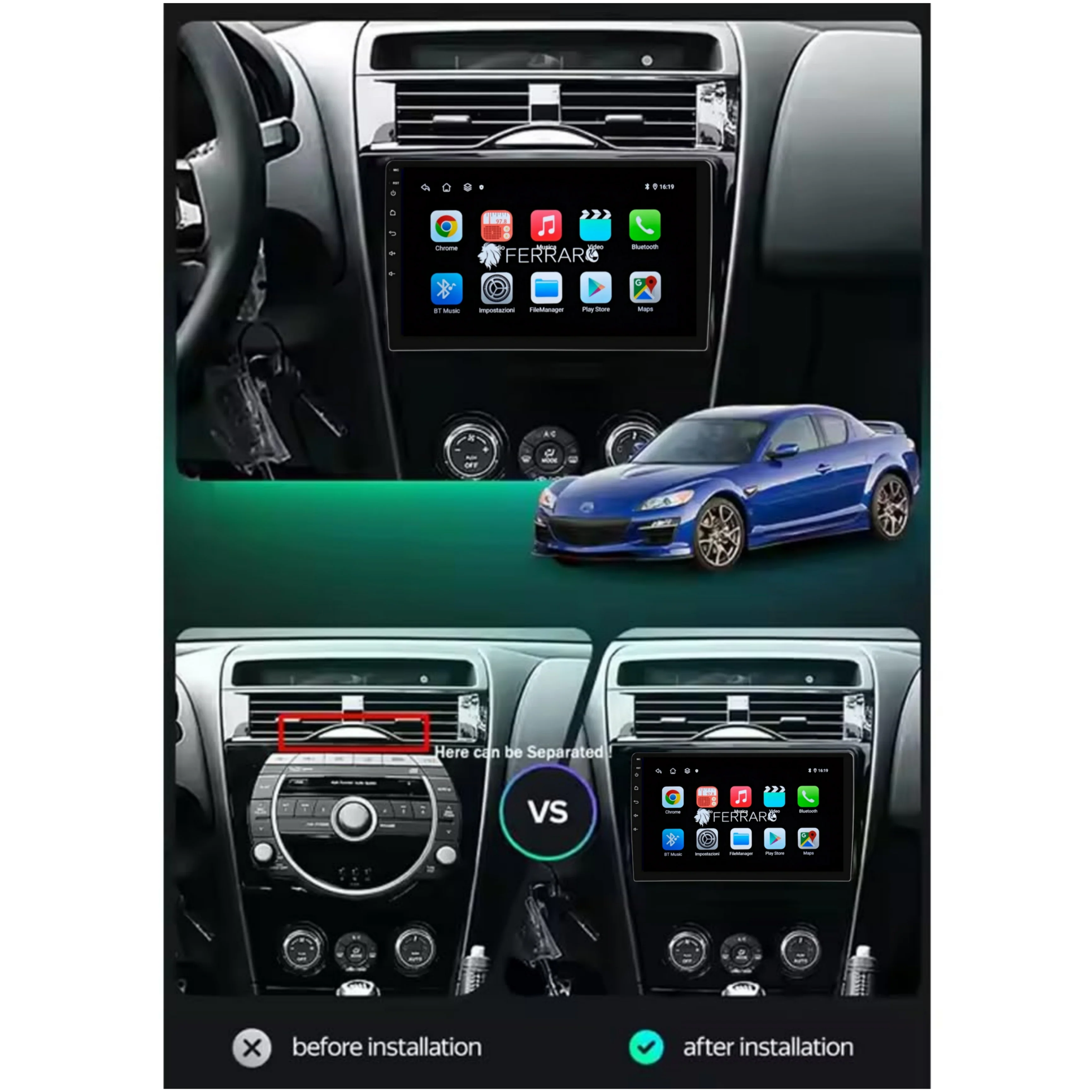 Autoradio per Mazda RX8 9" | 2003-2012 | Android | Bluetooth | CarPlay | Android Auto | 2GB/4GB/6GB/8GB Ram - Image 5