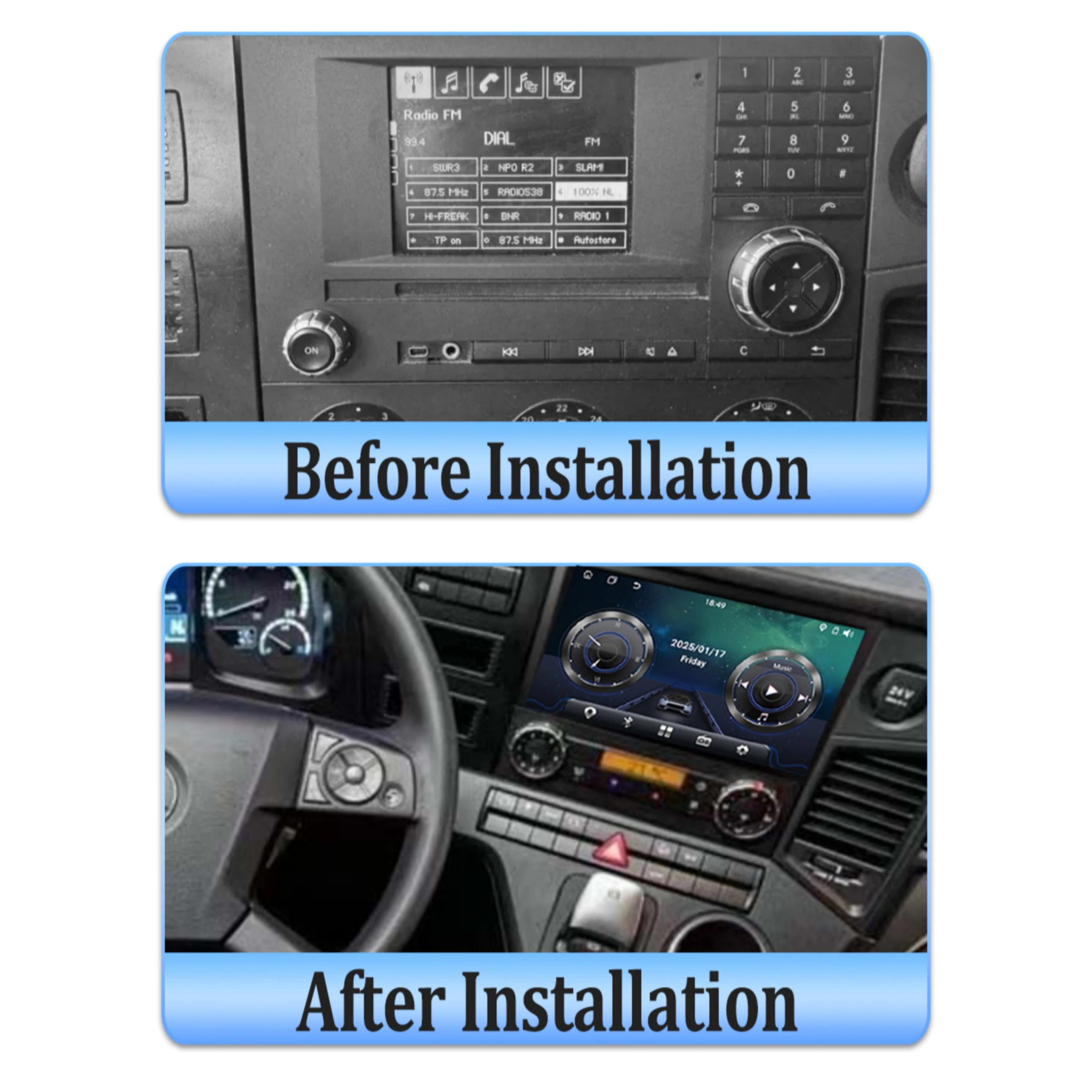 Autoradio per Mercedes Benz Actros (2011-2018) 9", Android, Bluetooth, CarPlay, Android Auto, 2GB/4GB/6GB/8GB Ram - Image 4