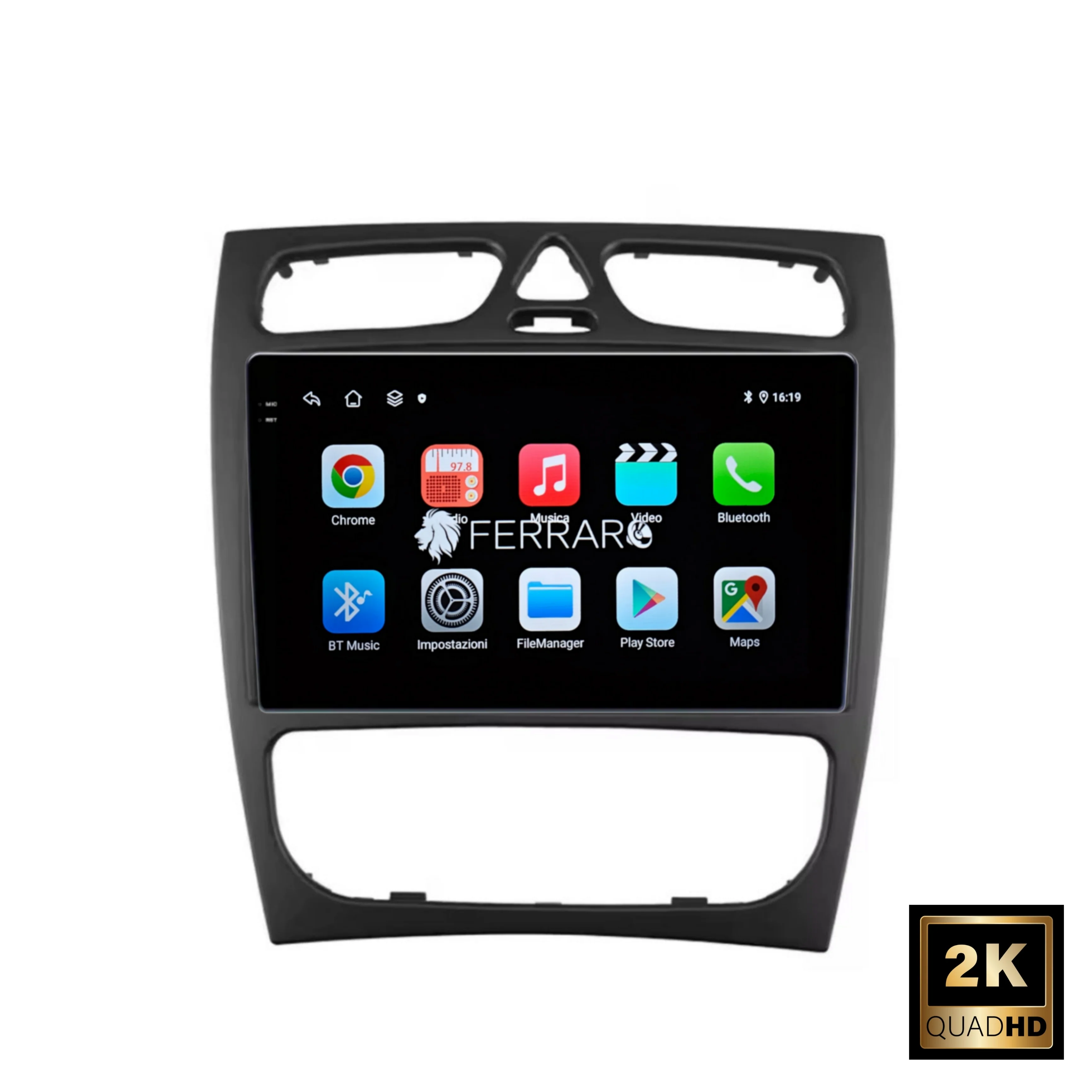 (PRENOTA) Autoradio per Mercedes Classe C W203 9" 2K (2000-2004) Android, Bluetooth, CarPlay, Android Auto, 12/256GB Ram - Image 3