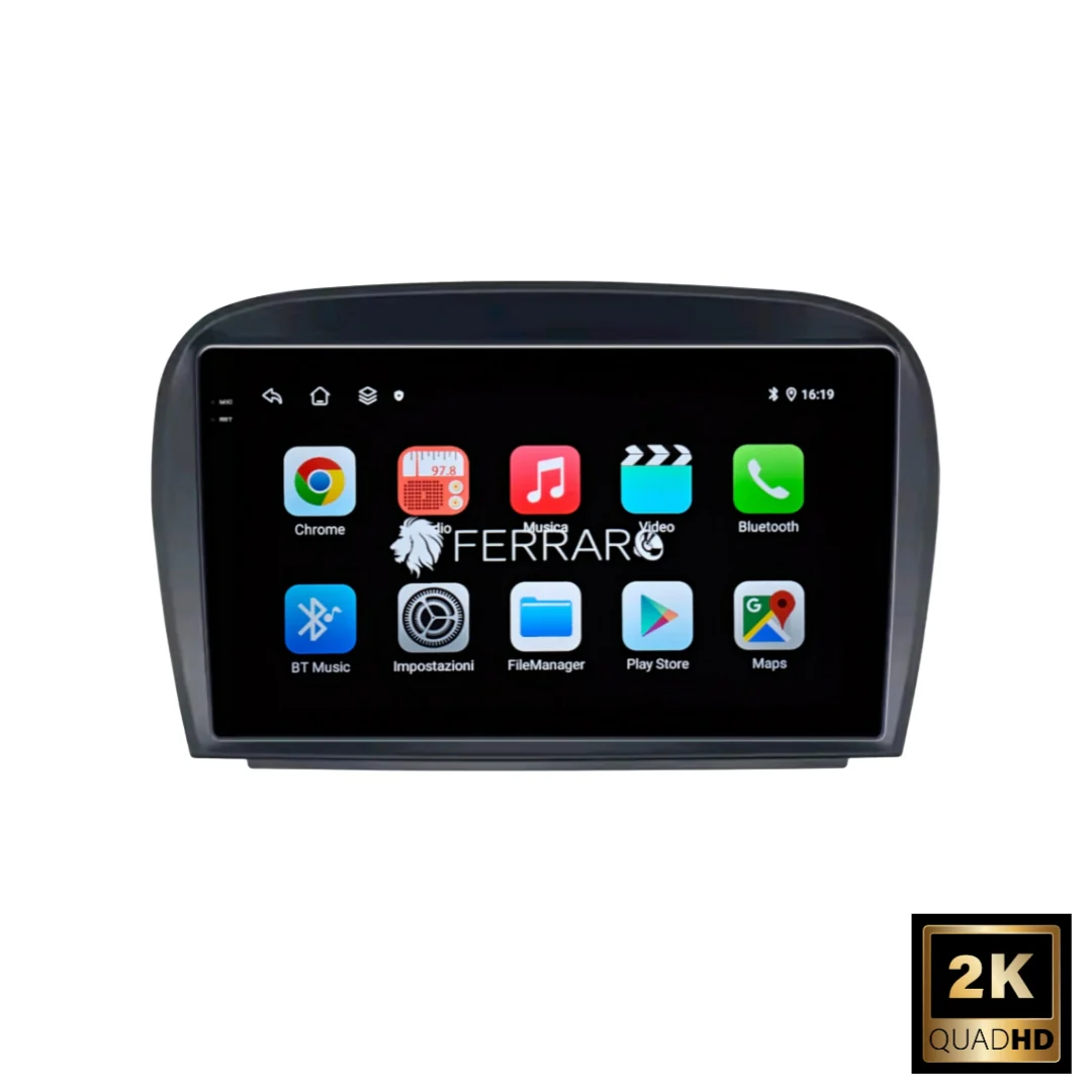(PRENOTA) Autoradio per Mercedes Classe SL R230 9" 2K (2001-2011) Android, Bluetooth, CarPlay, Android Auto, 12/256GB Ram
