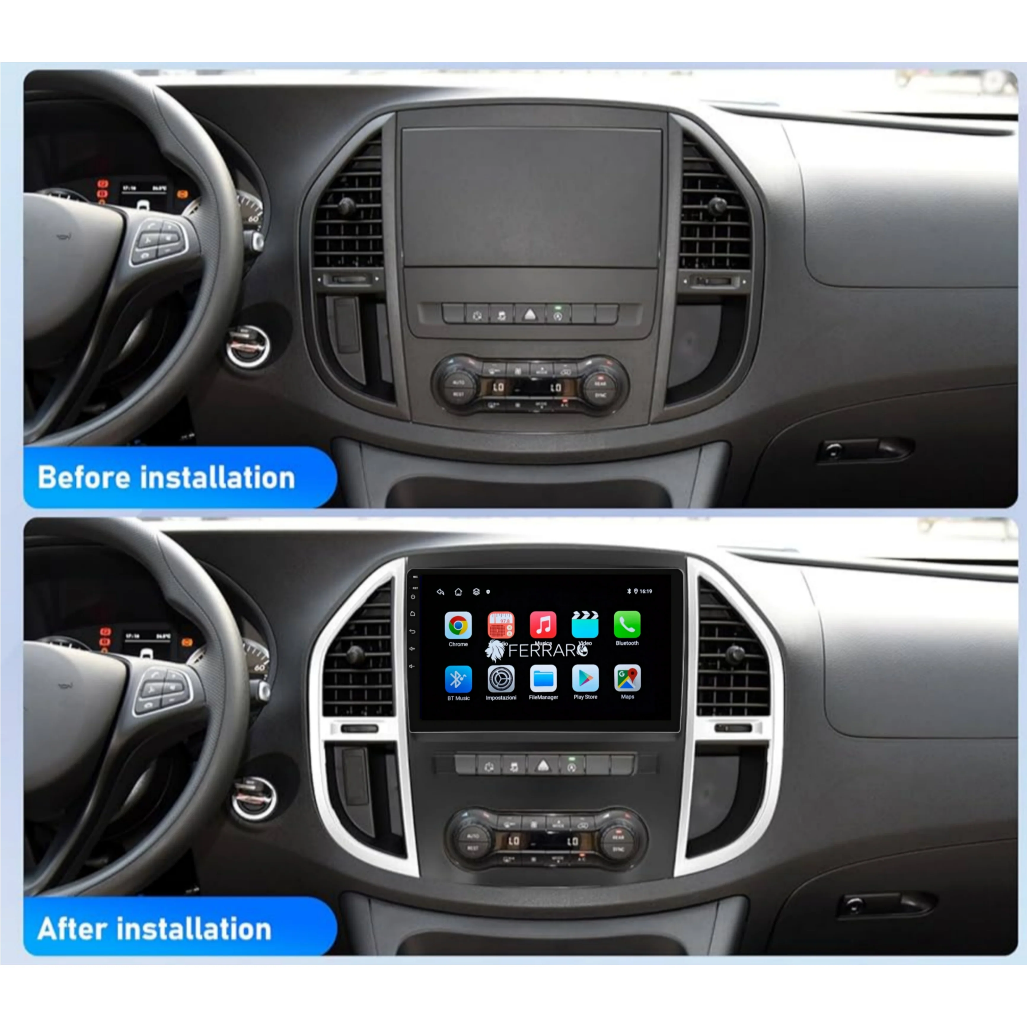 (PRENOTA) Autoradio per Mercedes Vito W447 10.1" (2014-2019) Android, Bluetooth, CarPlay, Android Auto, 2GB/4GB/8GB Ram - Image 4
