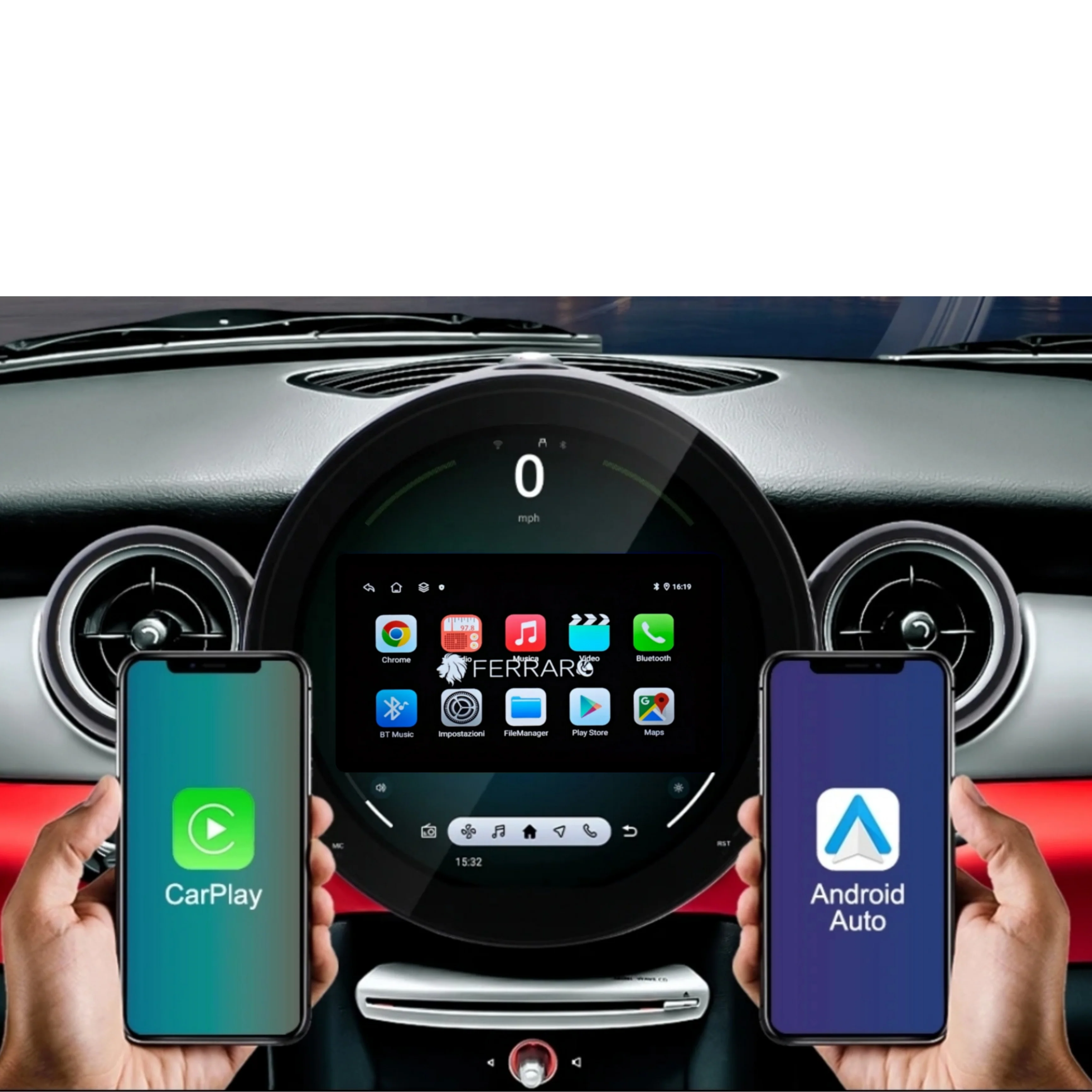 Autoradio per Mini Cooper R51, R56, R57, R58, R60, R61 11.7" | 2007-2014 | Android | Bluetooth | CarPlay | Android Auto | 8/128GB Ram - Image 3