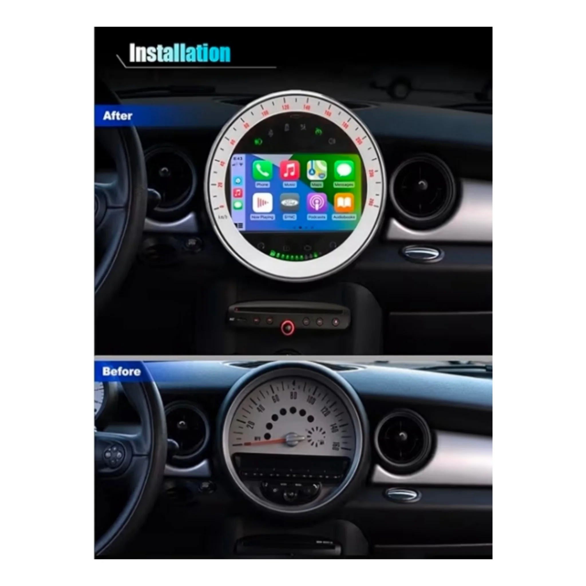(PRENOTA) Autoradio per Mini Cooper R55/R56/R57 7" (2007-2014) Android, Bluetooth, CarPlay, Android Auto, 4/64GB Ram - Image 4