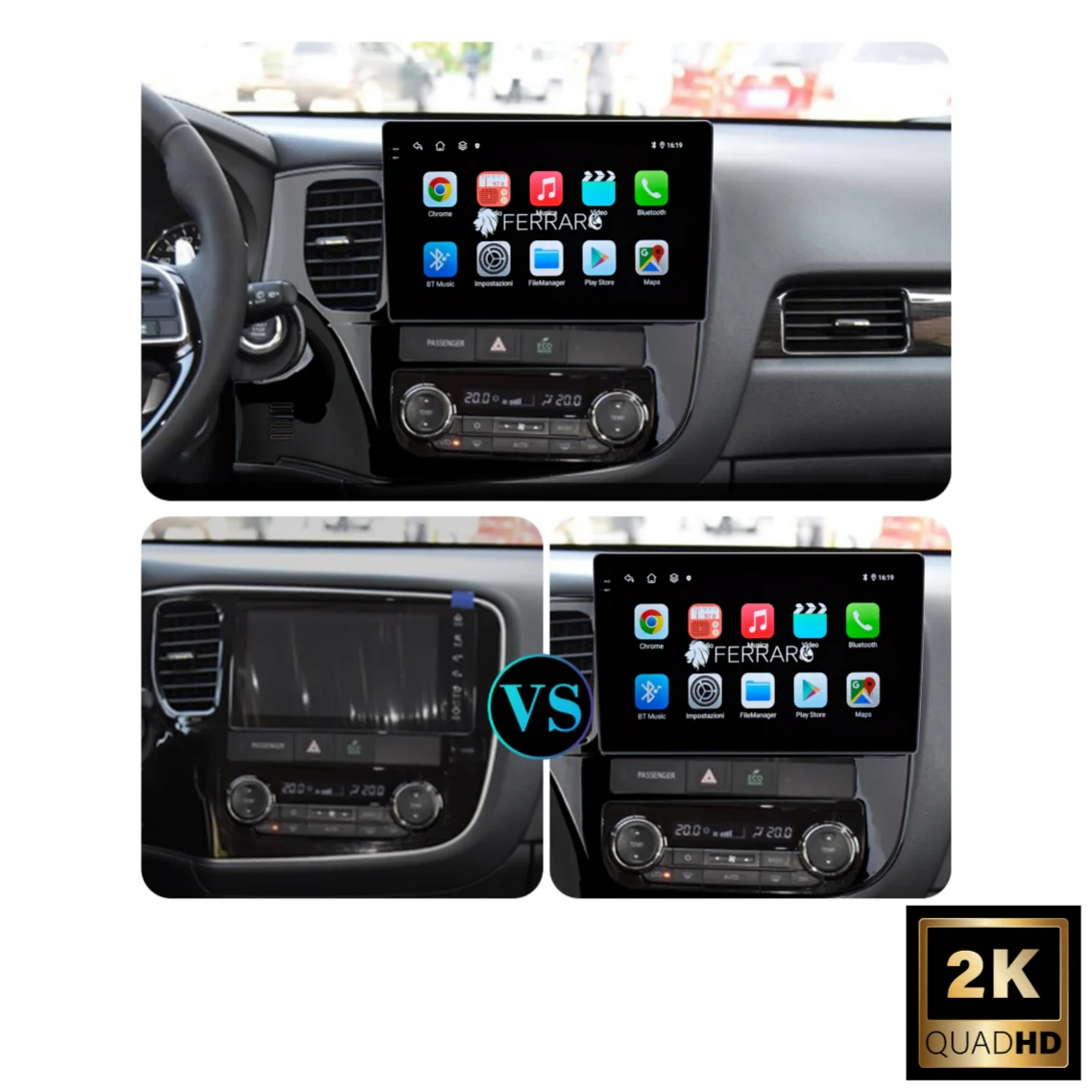 (PRENOTA) Autoradio per Mitsubishi Outlander 3 10.1" 2K, (2013-2018) Android, Bluetooth, CarPlay, Android Auto, 4/64GB Ram - Image 3