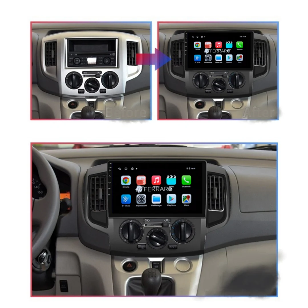 Autoradio per Nissan Evalia NV200 9" | 2011-2022 | Android | Bluetooth | CarPlay | Android Auto | 2GB/4GB/6GB/8GB Ram - Image 4