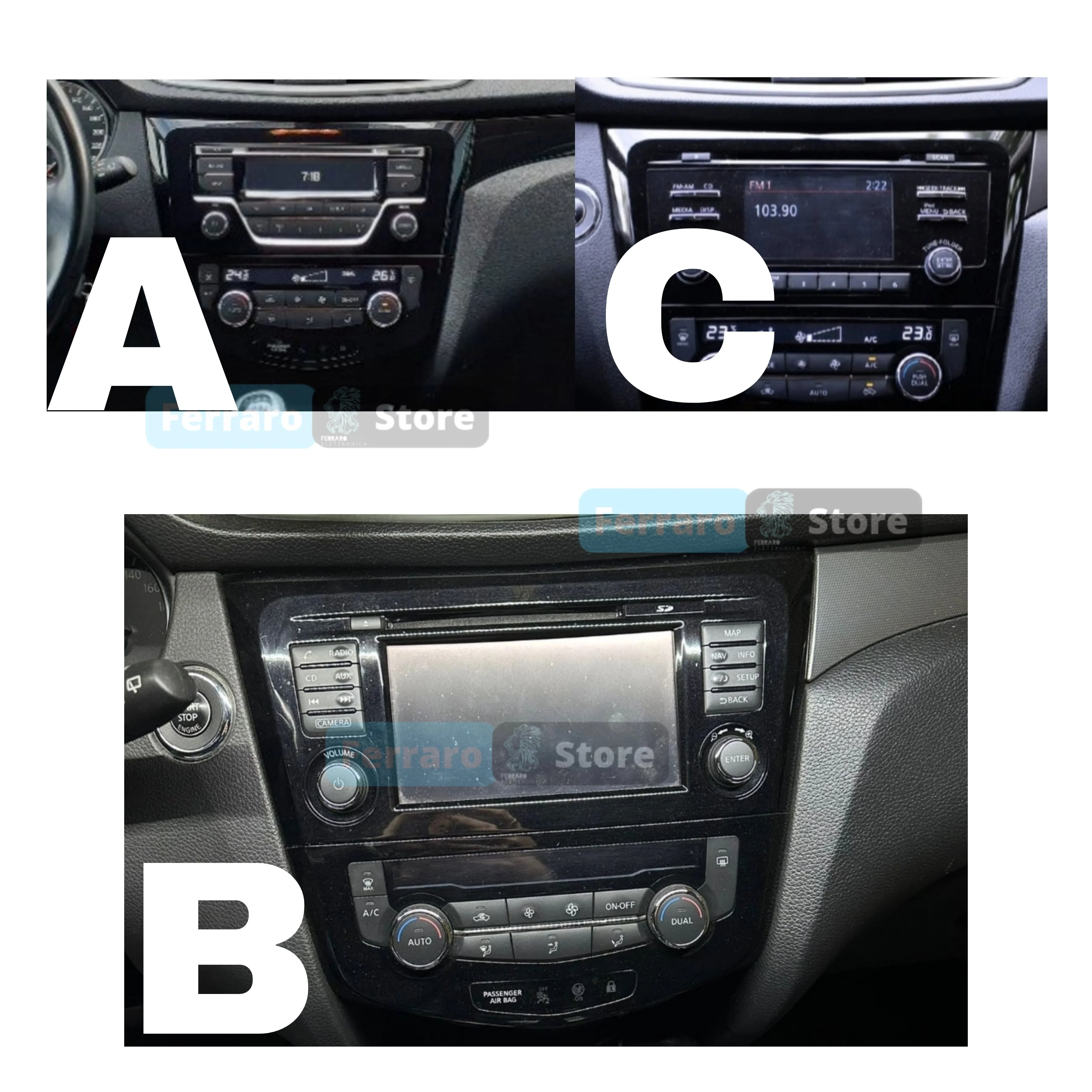 Autoradio per Nissan Qashqai J11 | X-Trail T32 11.8" 2K | 2013-2019 | Android | Bluetooth | CarPlay | Android Auto | 4/64GB Ram - Image 2
