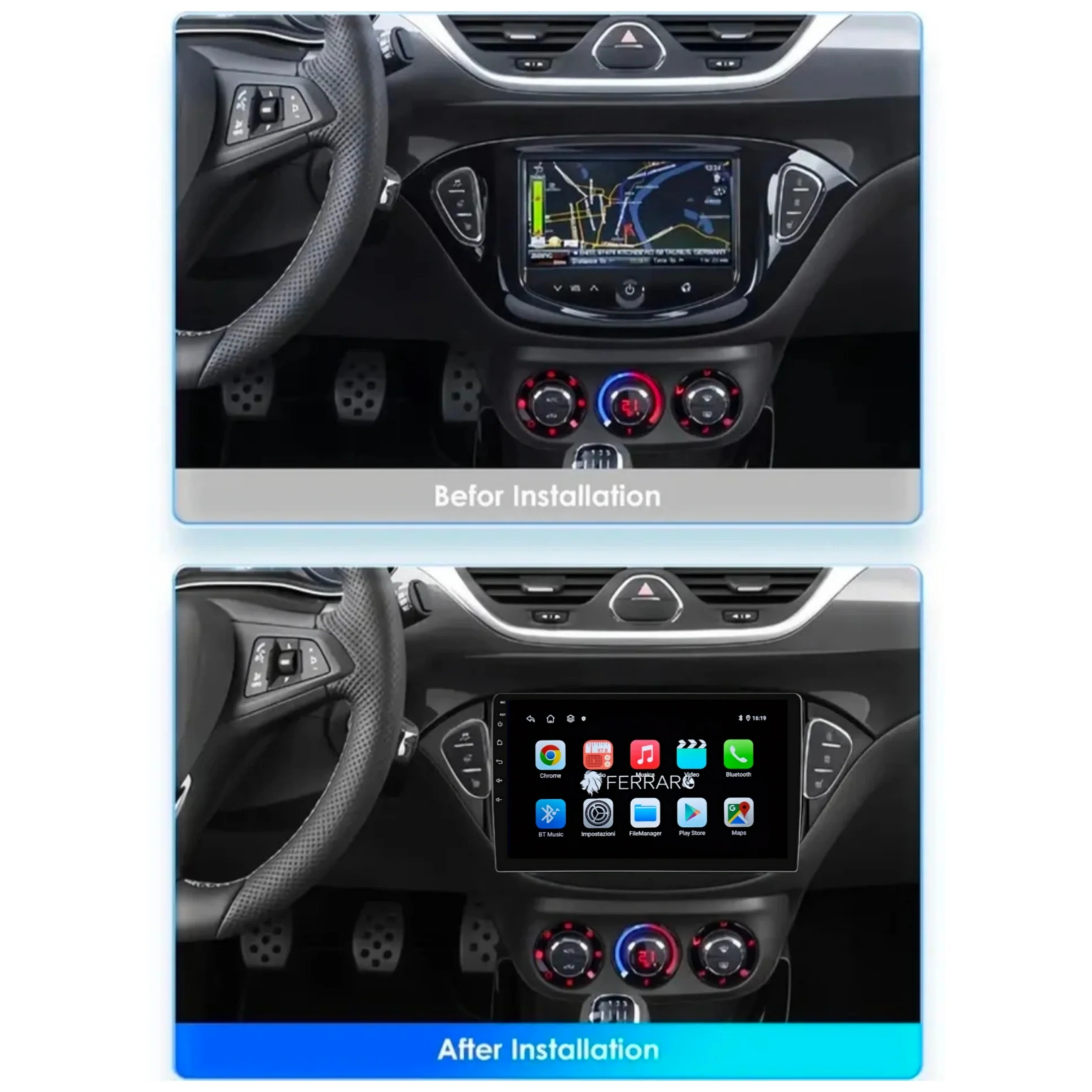 Autoradio per Opel Adam, Corsa E 9" (Dal 2012+) Android, Bluetooth, CarPlay, Android Auto, 2GB/4GB/6GB/8GB Ram - Image 5