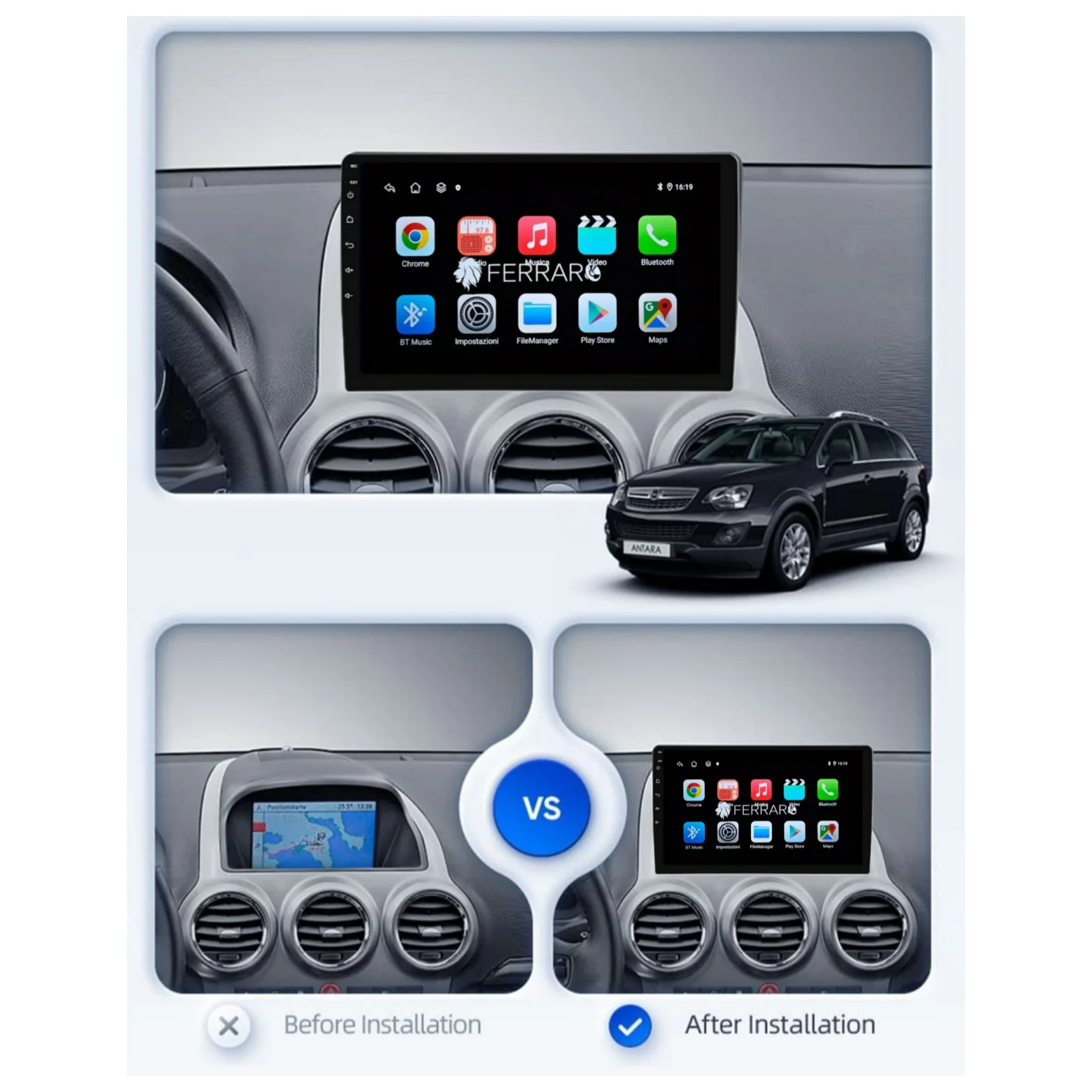 (PRENOTA) Autoradio per Opel Antara 9" (2006-2017) Android, Bluetooth, CarPlay, Android Auto, 2GB/4GB/6GB/8GB Ram - Image 4
