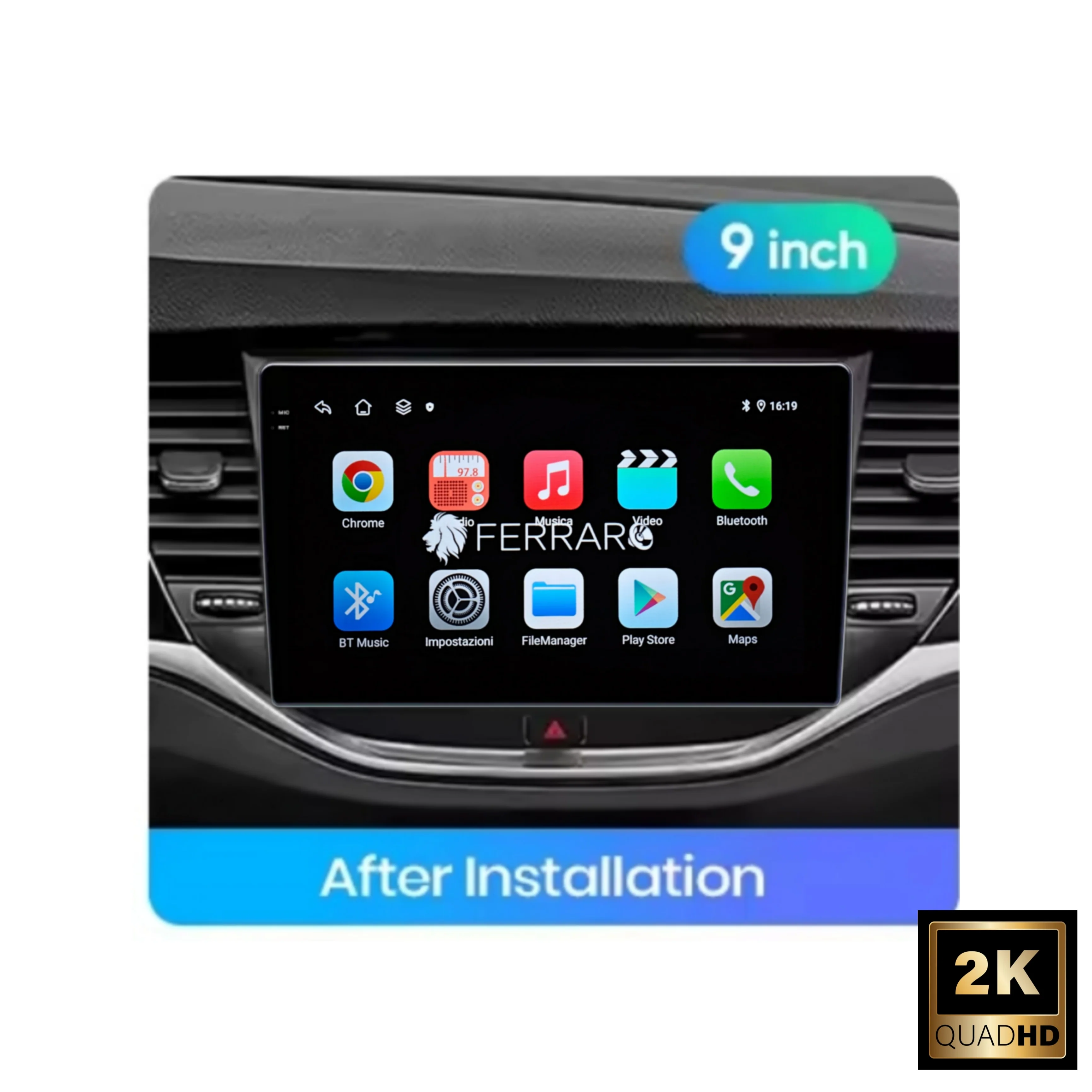 Autoradio per Opel Astra K 9" 2K | 2015-2019 | Android | Android | Bluetooth | CarPlay | Android Auto | 12/256GB Ram - Image 4