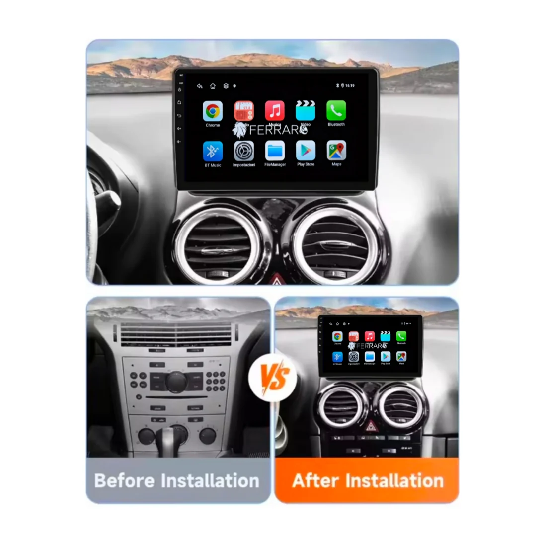 Autoradio per Opel Corsa D 9" (2006-2015) Android, Bluetooth, CarPlay, Android Auto, 2GB/4GB/6GB/8GB Ram - Image 3