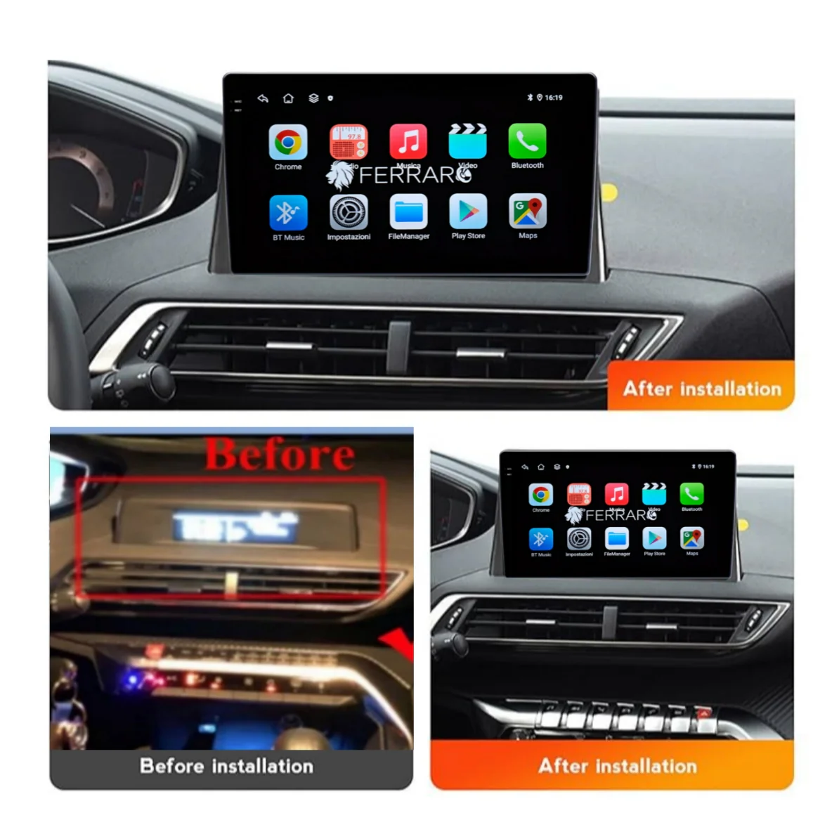 Autoradio per Peugeot 3008, 4008, 5008 9" (2016-2023) Android, Bluetooth, CarPlay, Android Auto, 2GB/4GB/6GB/8GB Ram - Image 4